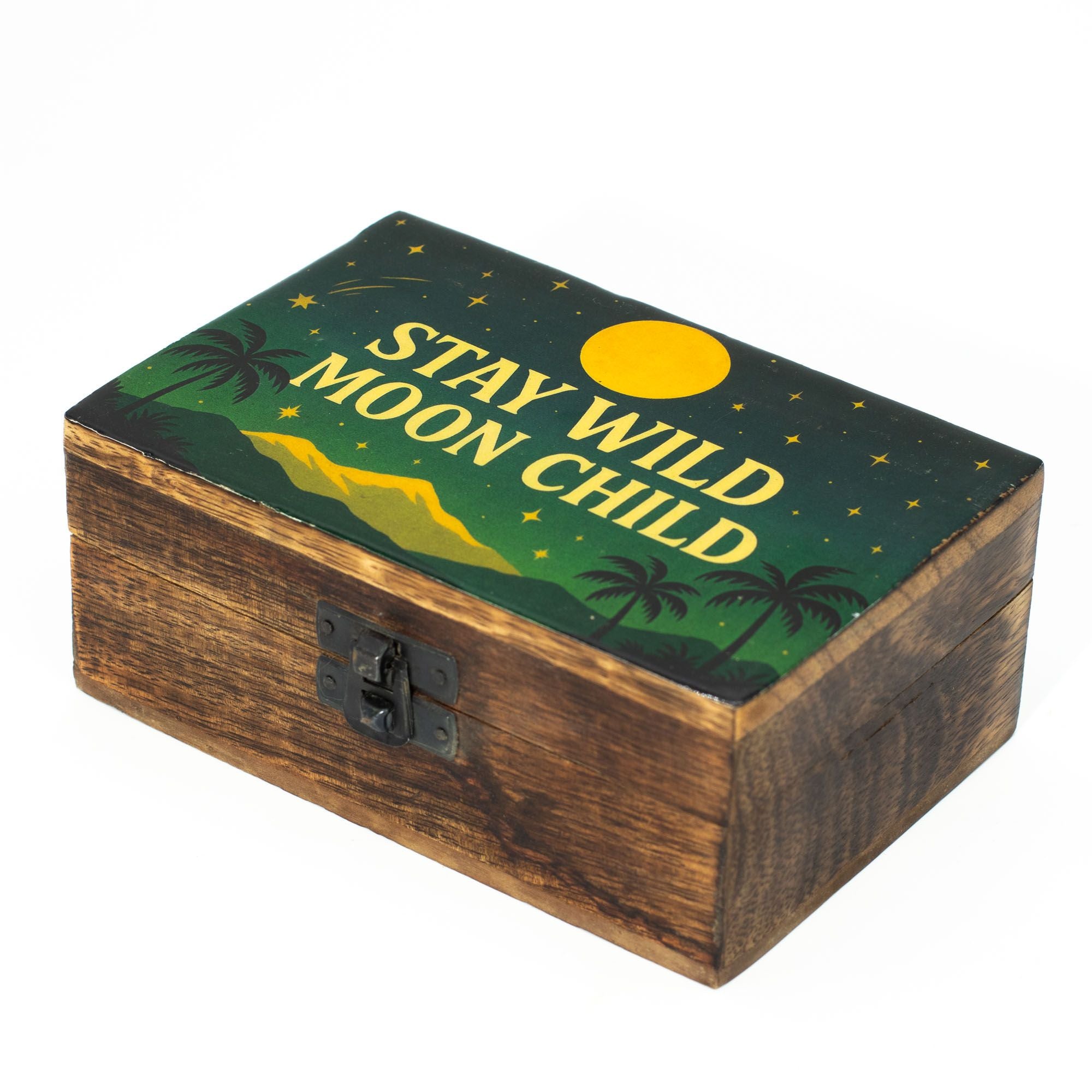 Medium Enamelled Box  - Stay Wild Moon Child