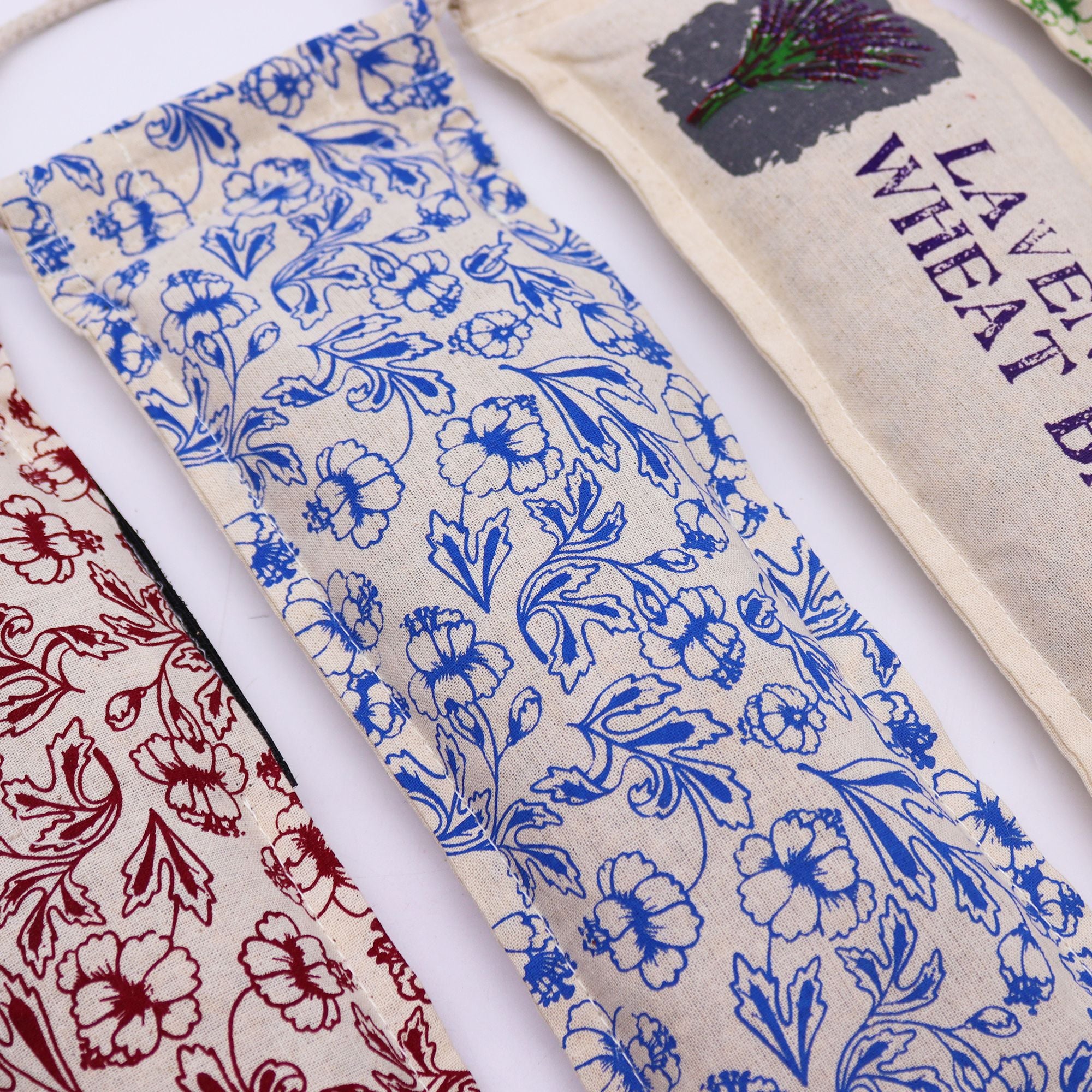 Natural Cotton Wheat Bags – Blue