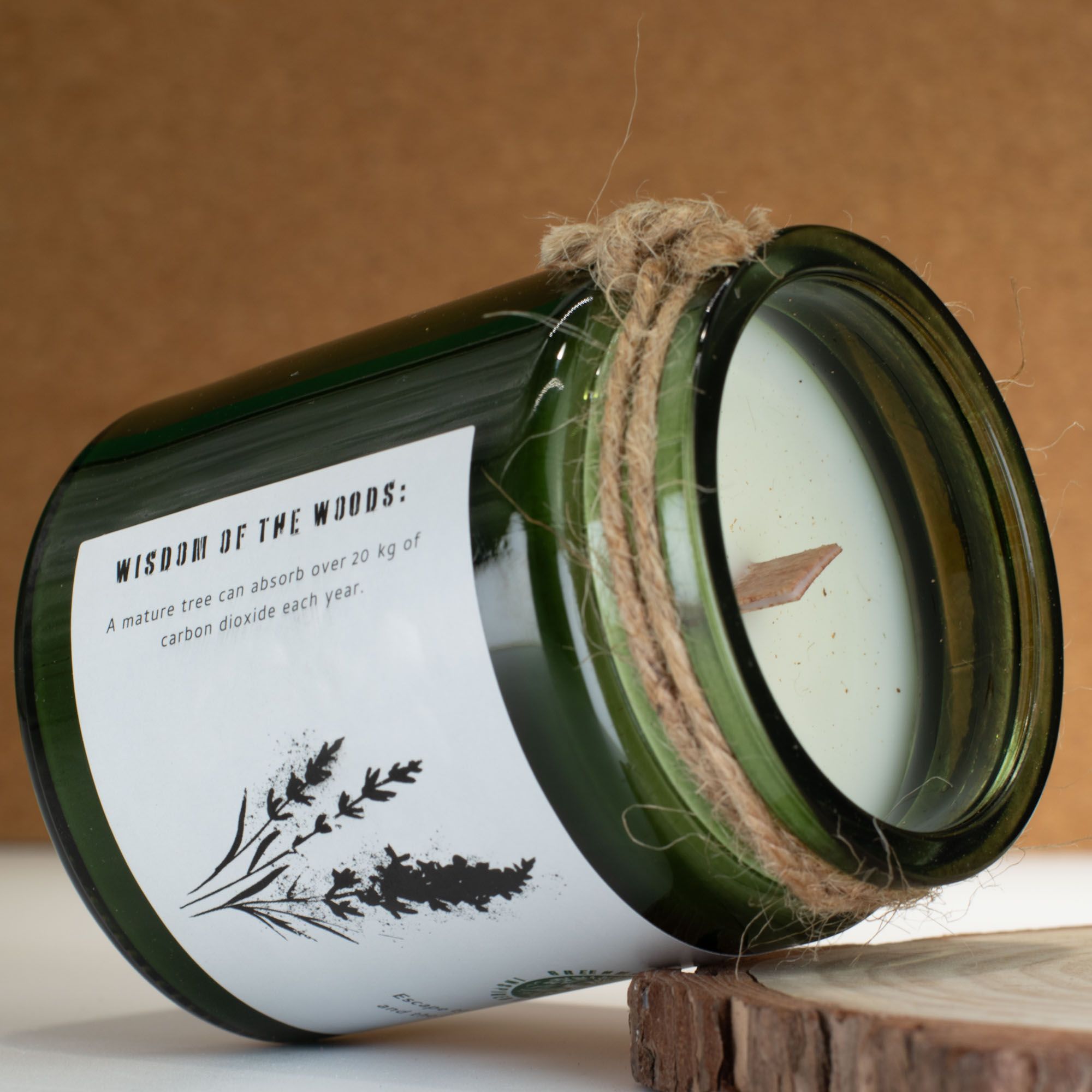 Greenman Woodwick Soy Candle – Wild Lavender