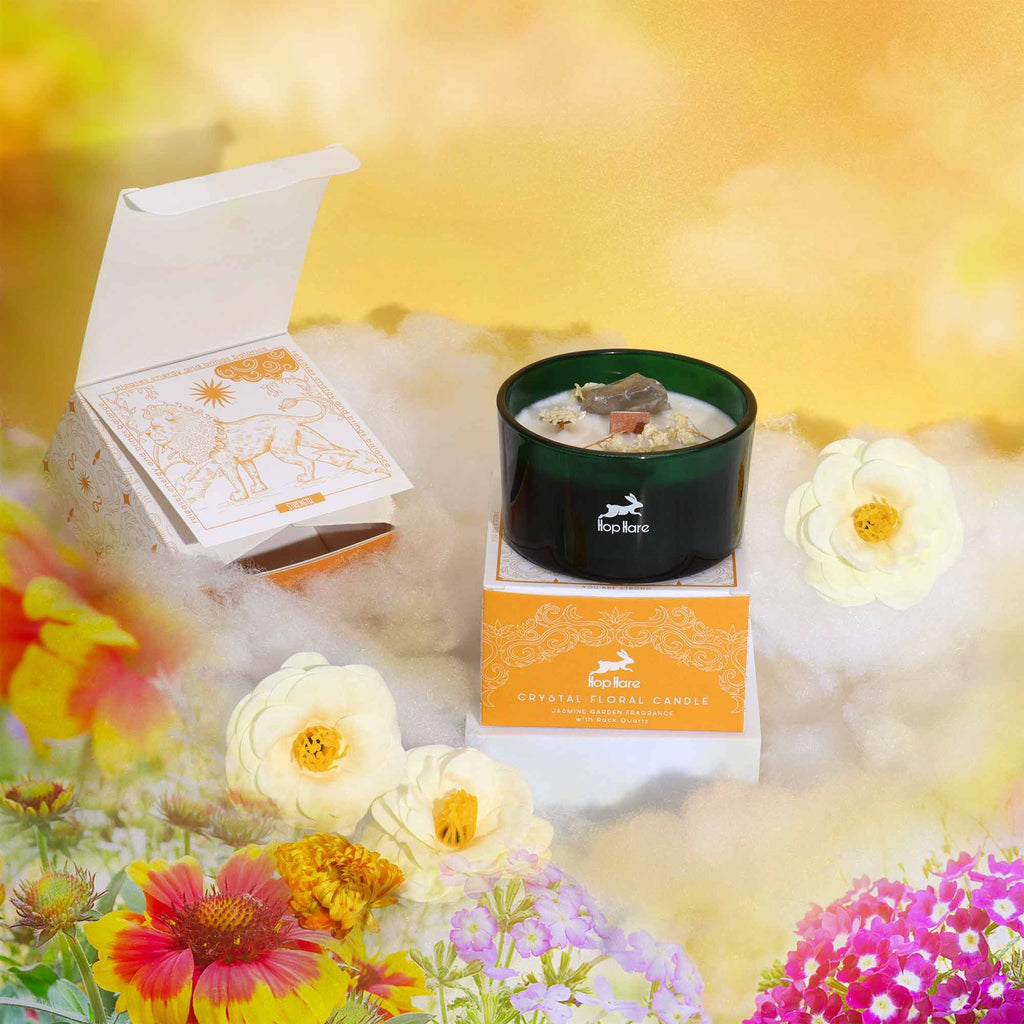 Hop Hare Crystal Magic Flower Candle – The Lion
