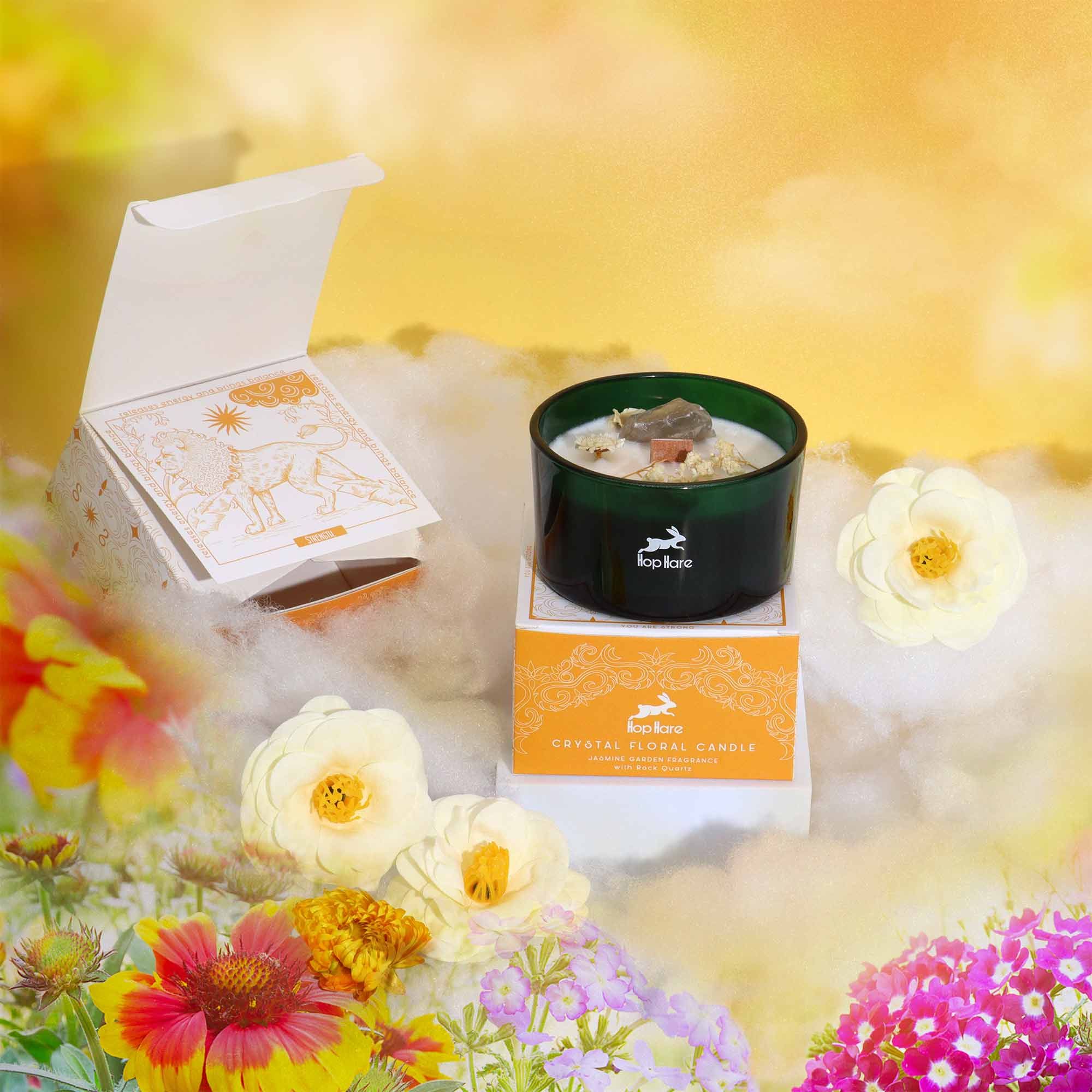 Hop Hare Crystal Magic Flower Candle – The Lion