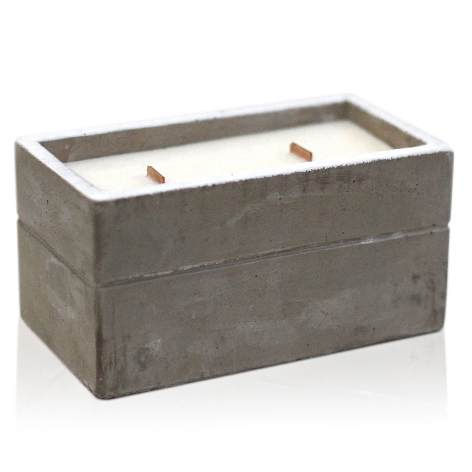 Concrete Wood Wick Candle – Clove & Dark Sandalwood (Large)