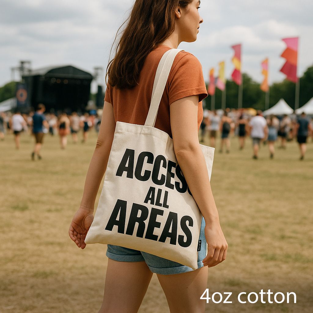 Nomad Sari Iconic Basic Tote Bag - Access All Areas - Natural 4oz