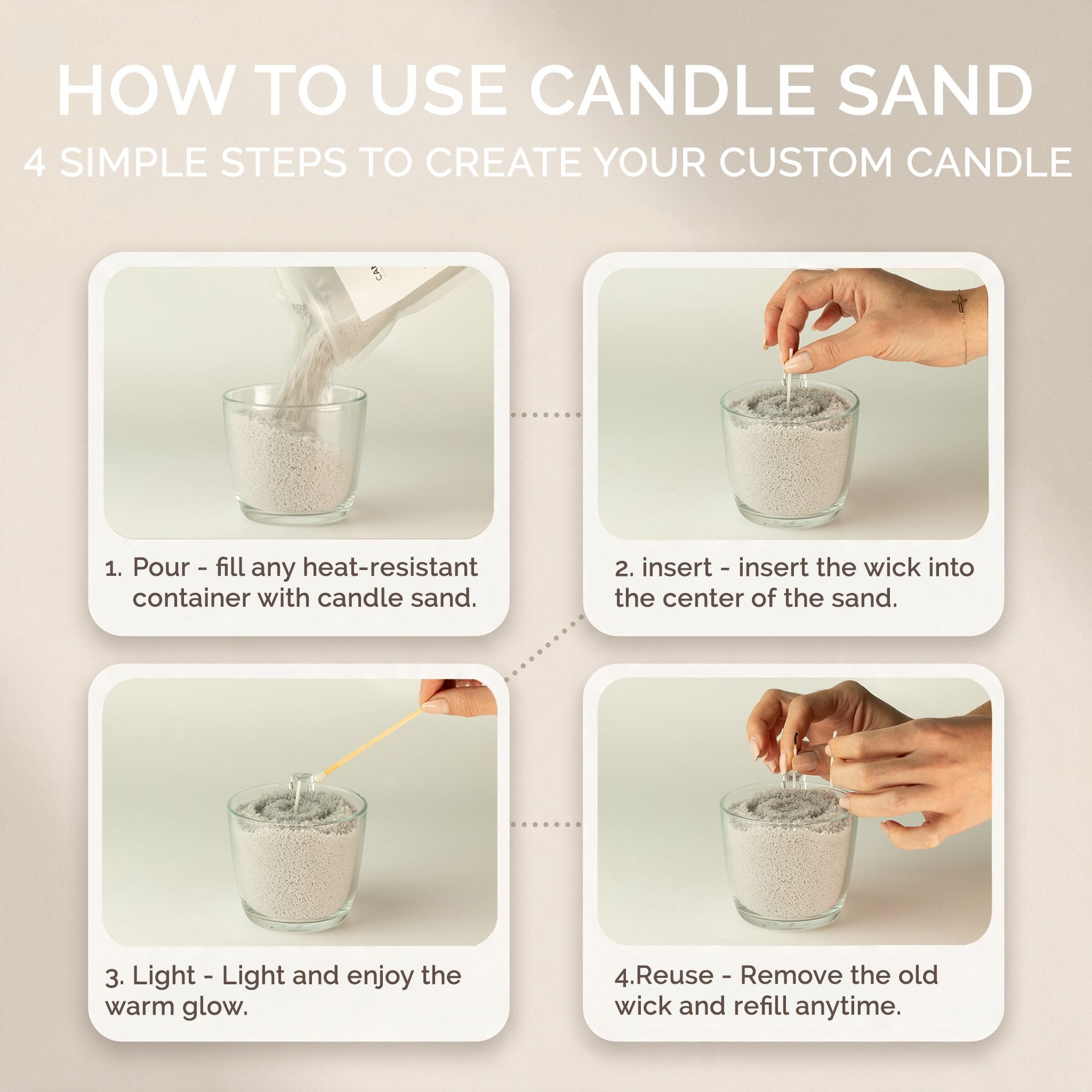 Candle Sand – Unfragranced White