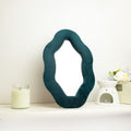 Soft Squiggly Mirror – Oval Pebble – Royal Teal (20.5x32.5x2.3cm)