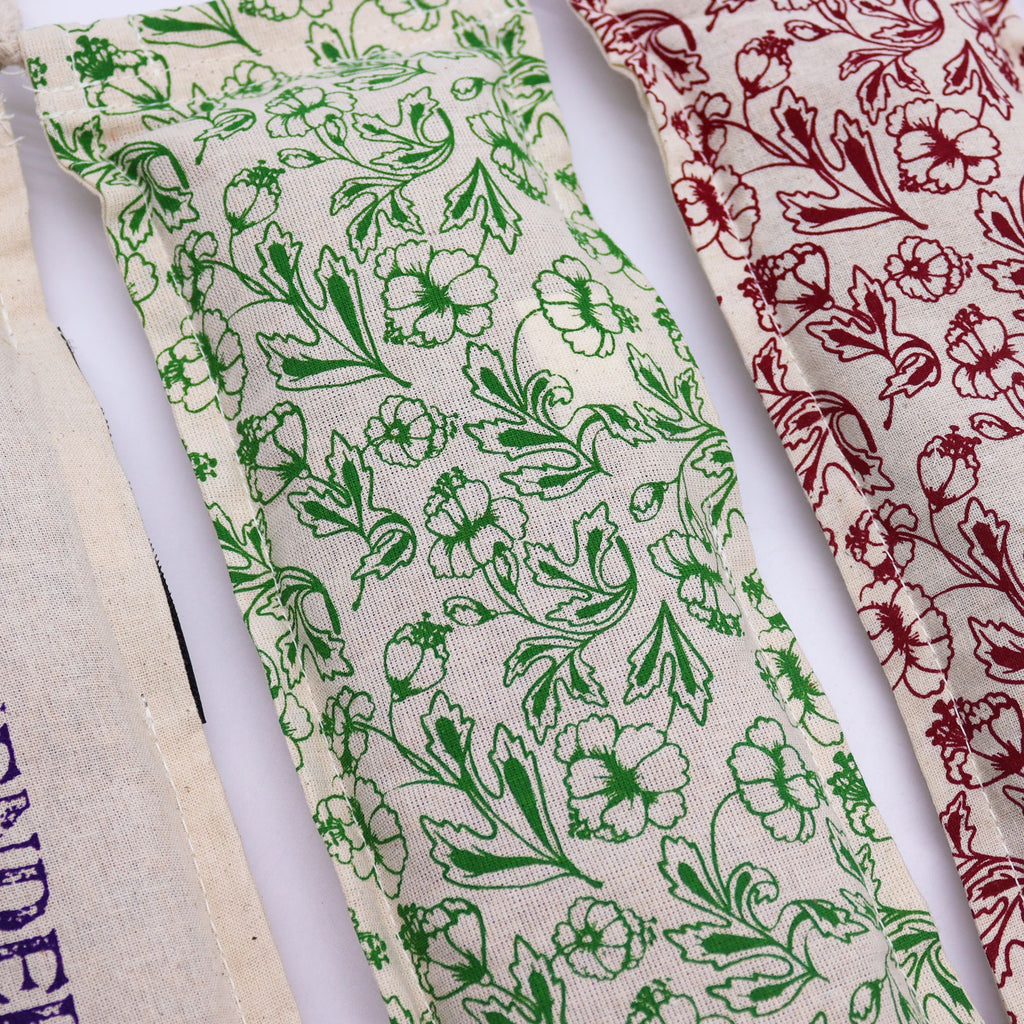 Natural Cotton Wheat Bags – Green