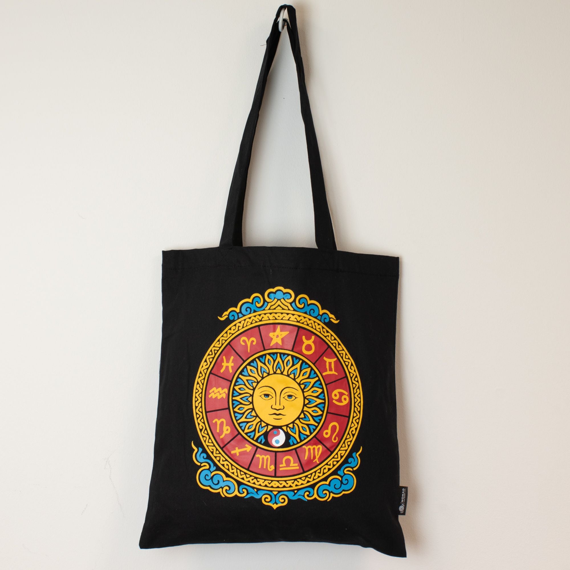 Nomad Sari Iconic Classic Tote Bag - Zodiac Sun - Black 6oz
