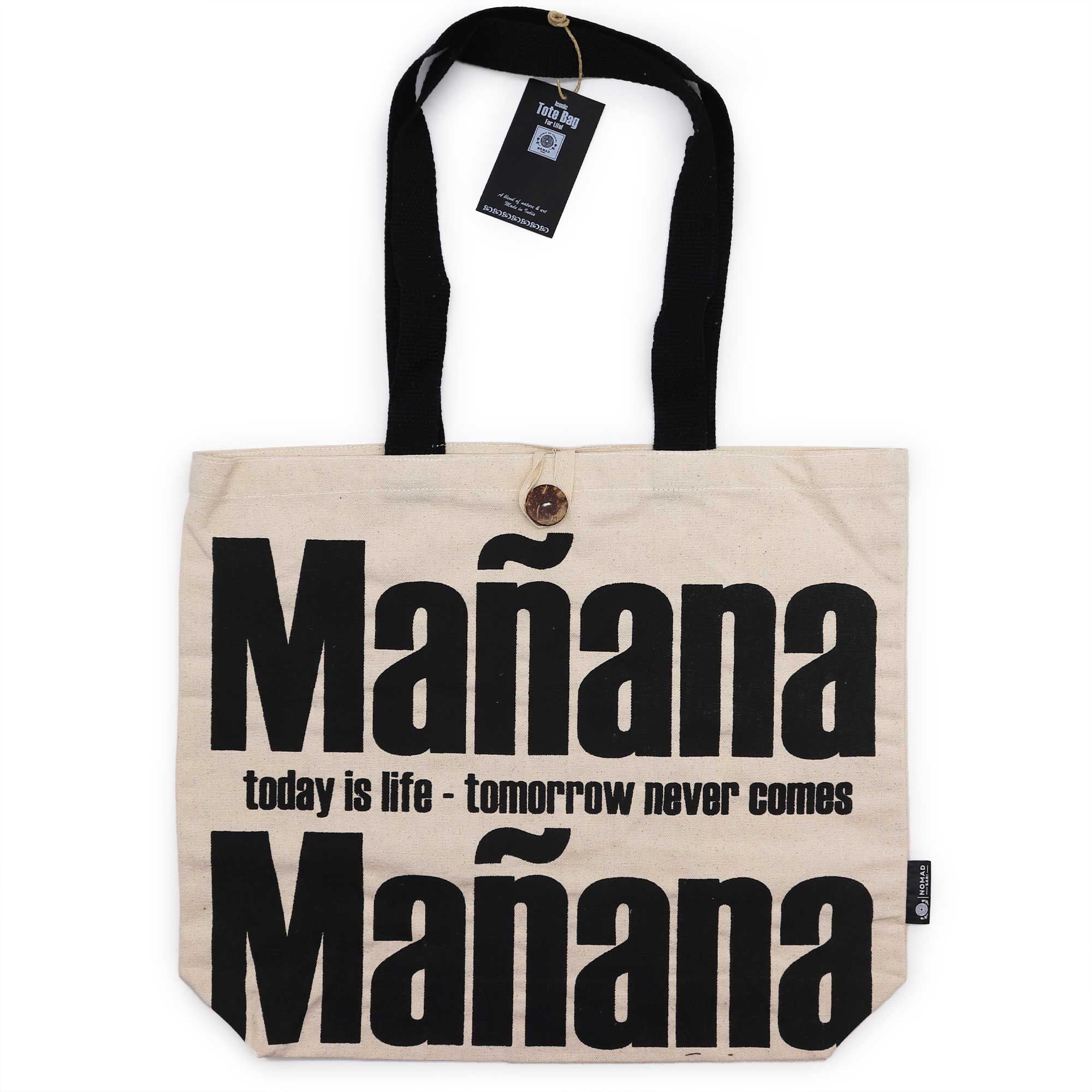 Nomad Sari Iconic Classic Tote Bag - Mañana Mañana - Natural 10oz