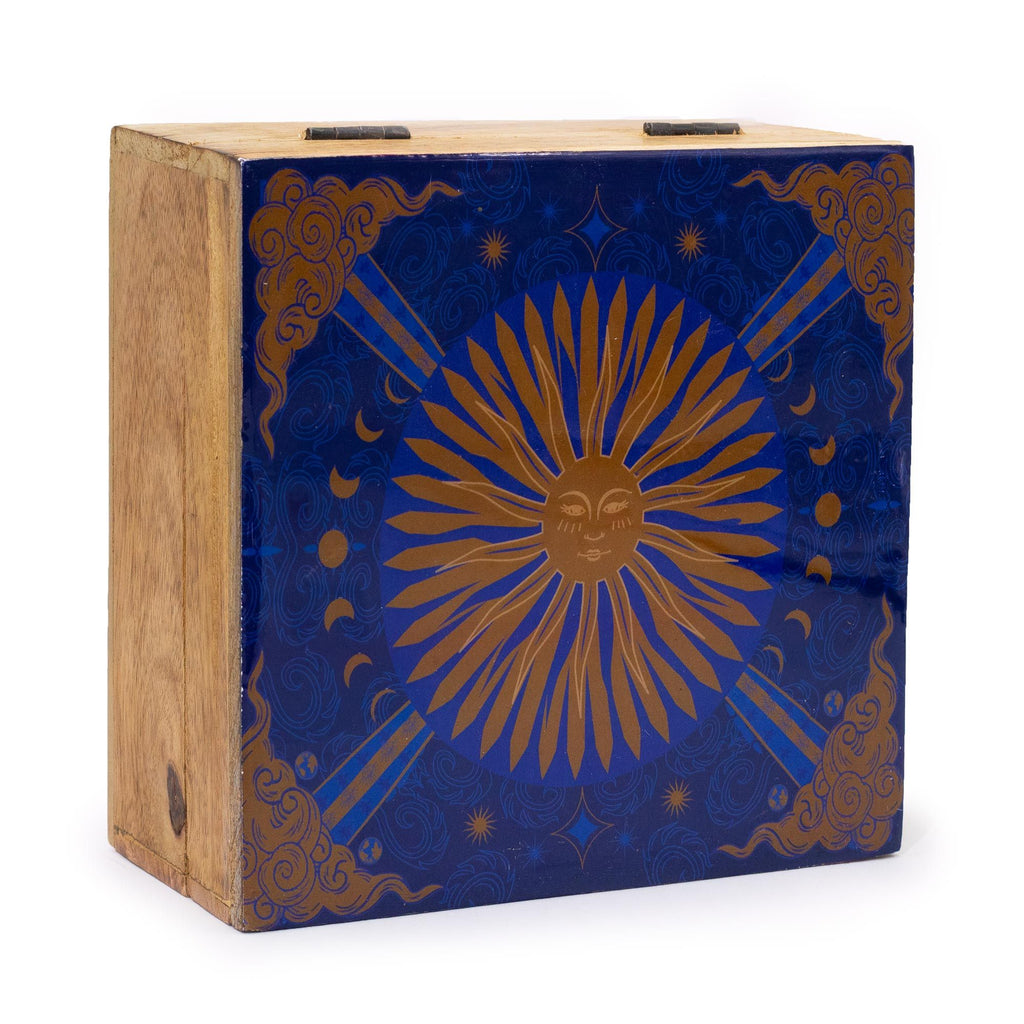 Hop Hare Big Enamelled Square Box - The Sun