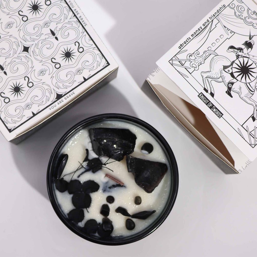 Hop Hare Crystal Magic Flower Candle – The Knight of Swords