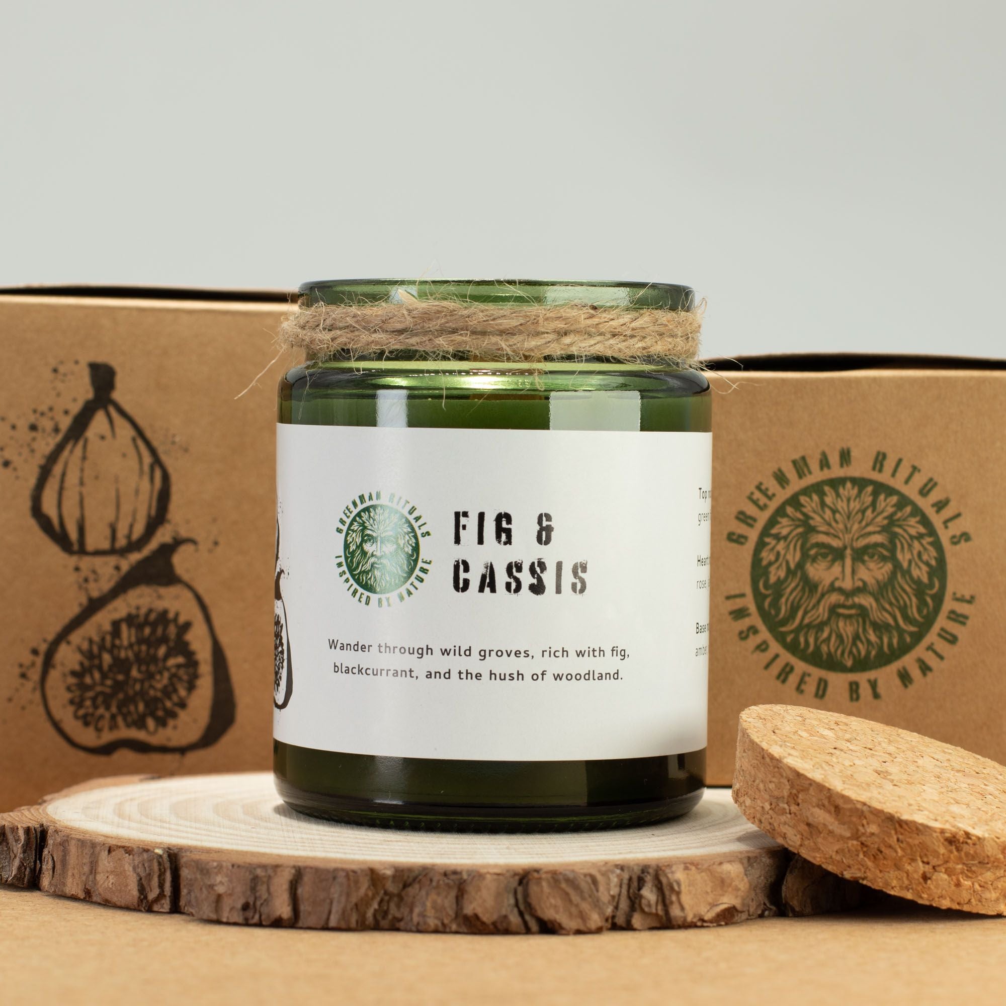 Greenman Woodwick Soy Candle – Fig & Cassis