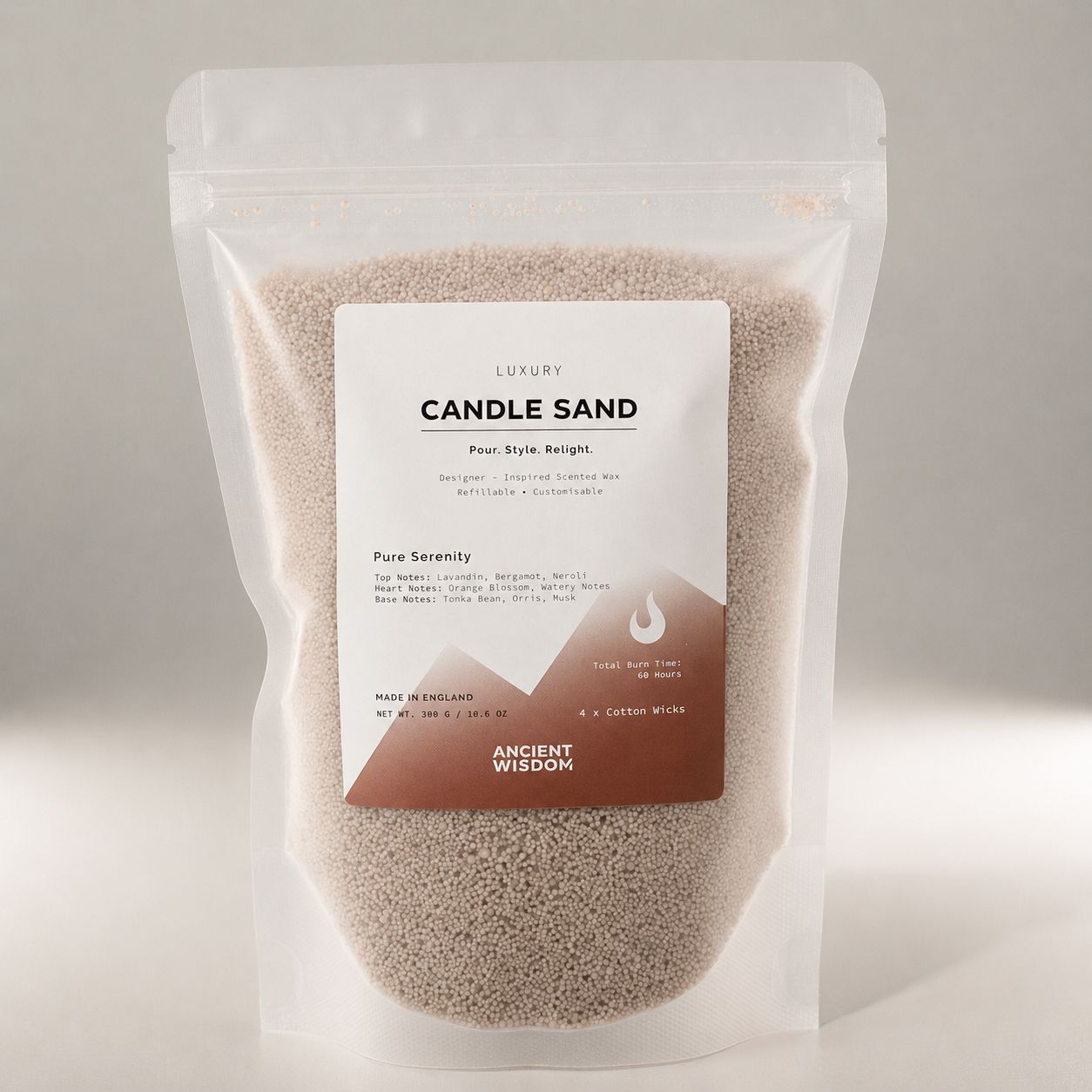 Candle Sand – Latte Beige Pure Serenity
