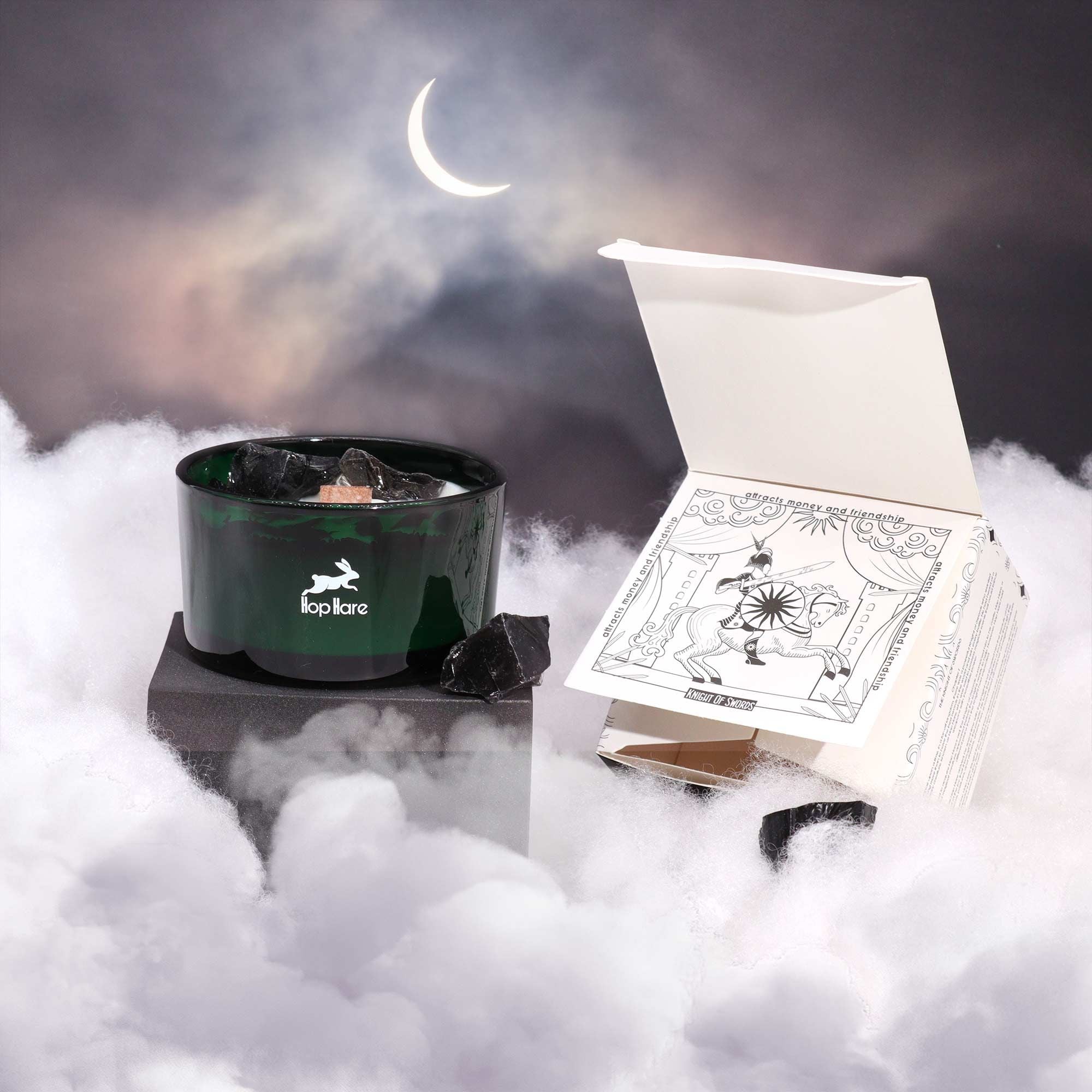 Hop Hare Crystal Magic Flower Candle – The Knight of Swords