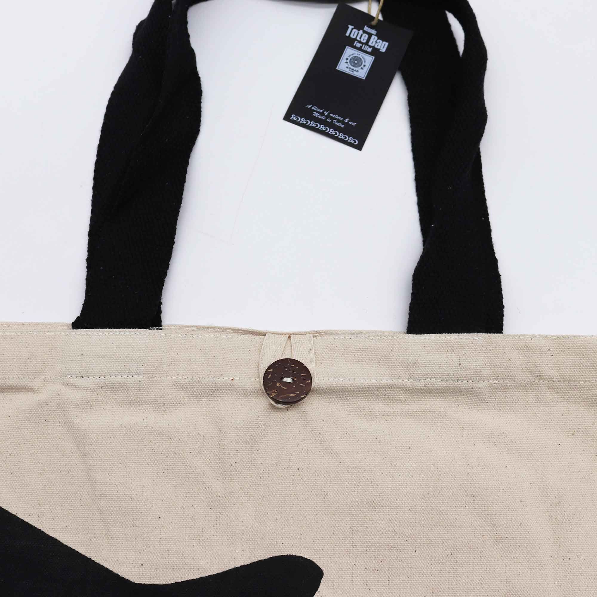 Nomad Sari Iconic Classic Tote Bag - Black Cat - Natural 10oz