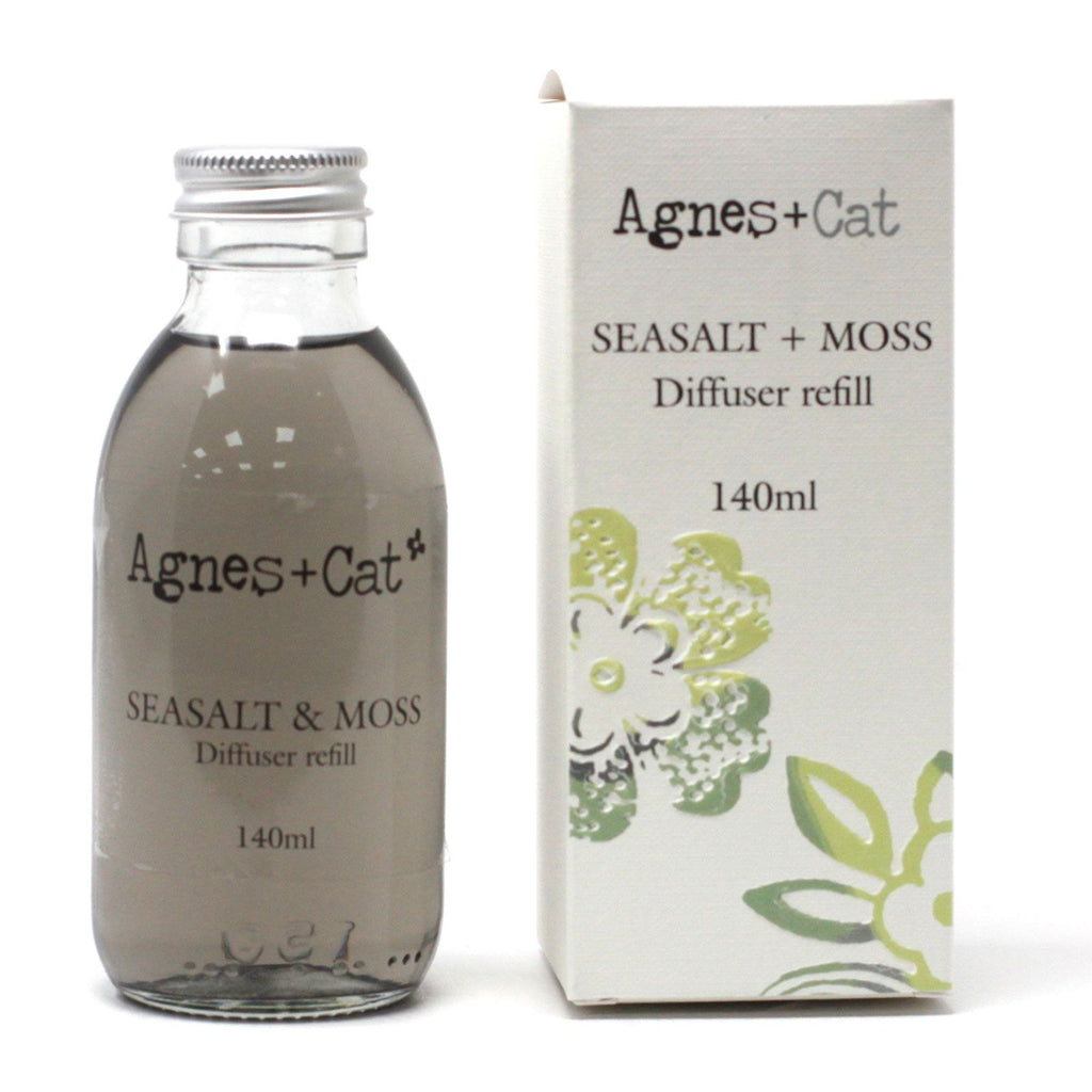 Agnes + Cat Reed Diffuser Refill - Sea Salt and Moss 140ml