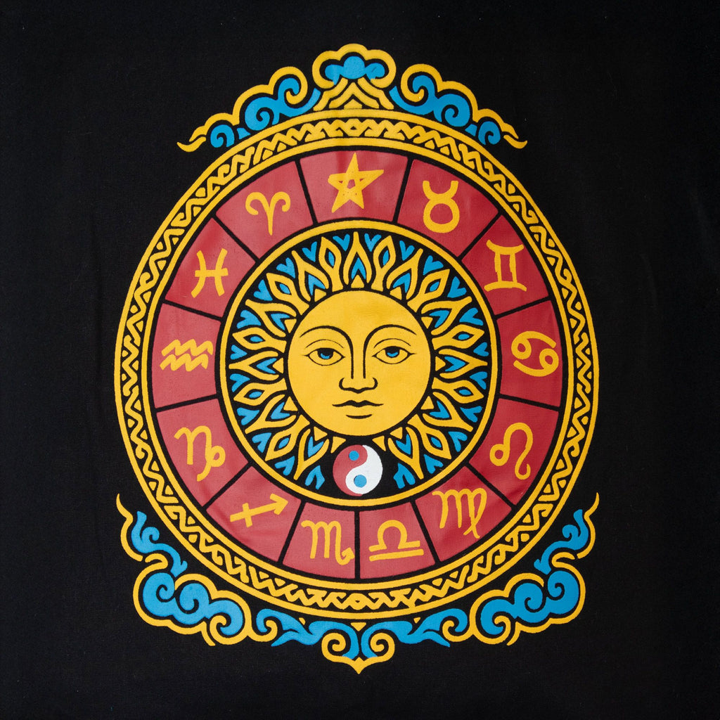 Nomad Sari Iconic Classic Tote Bag - Zodiac Sun - Black 6oz