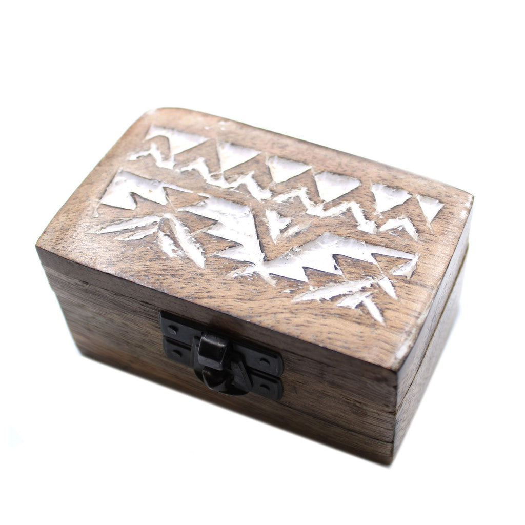 White Washed Wooden Box – Pill Box Slavic Design