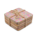 Set of 4 Square Coasters - Pretty Floral