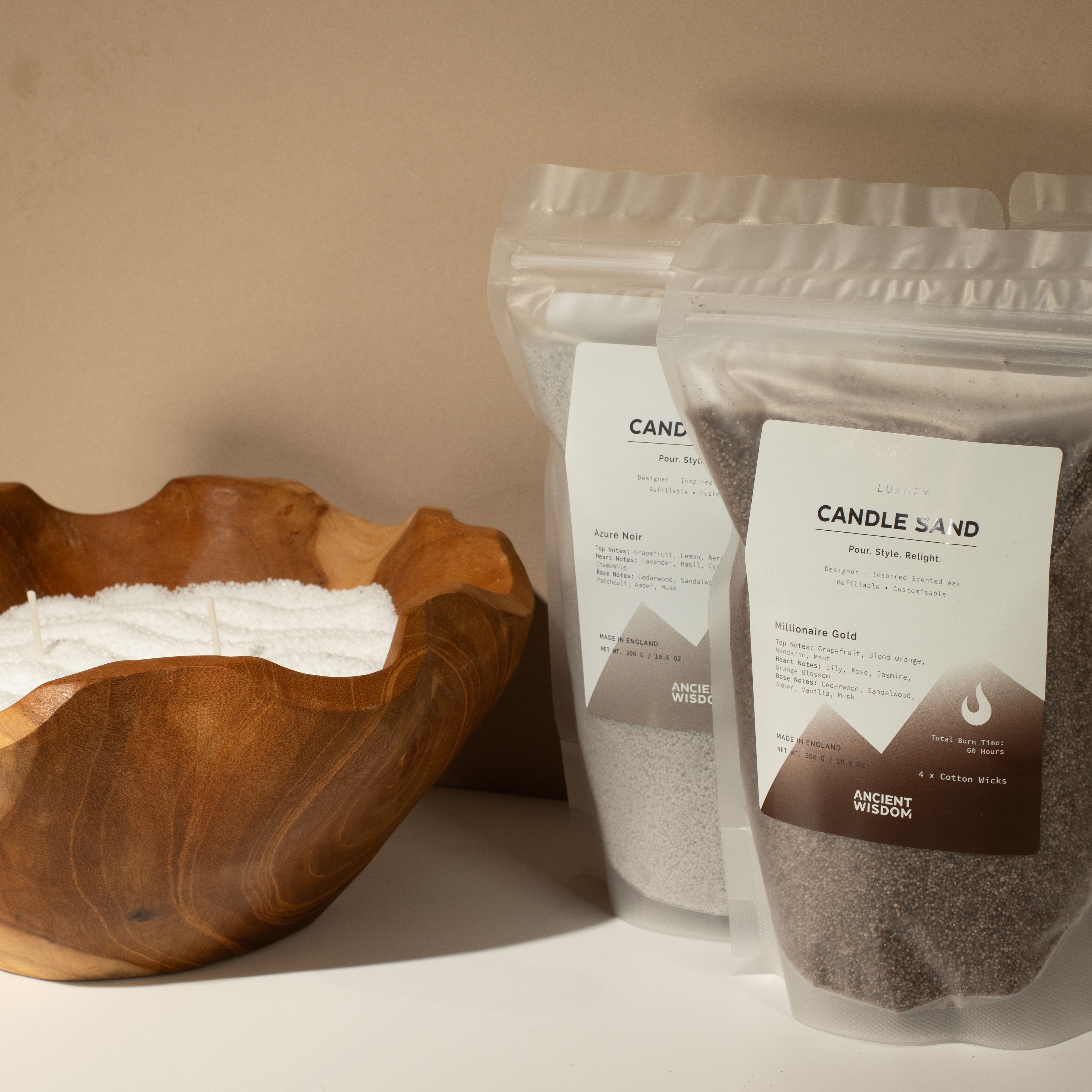 Candle Sand – Warm Grey Azure Noir