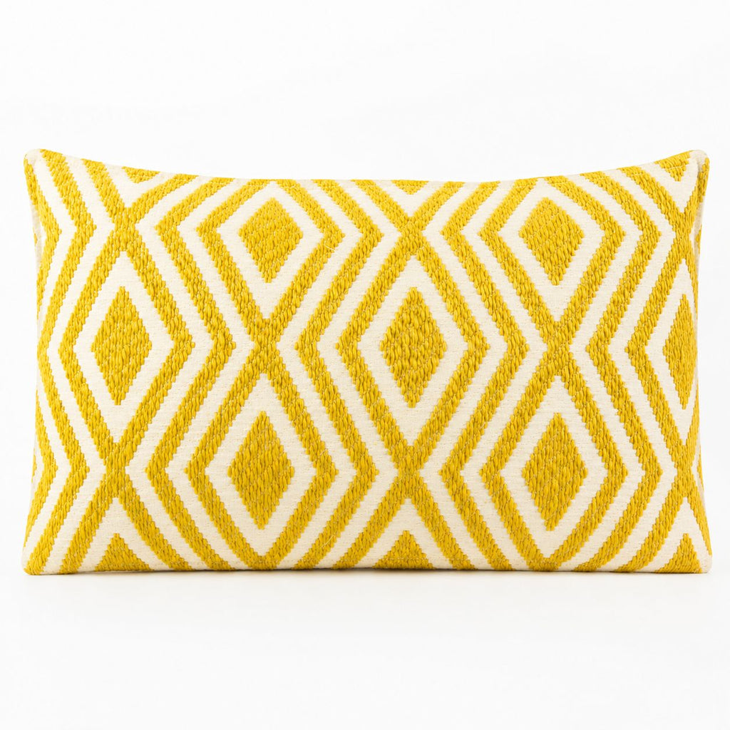 Classic Cushion Cover - Mustard Diamonds - 30x50cm - Lumber Style