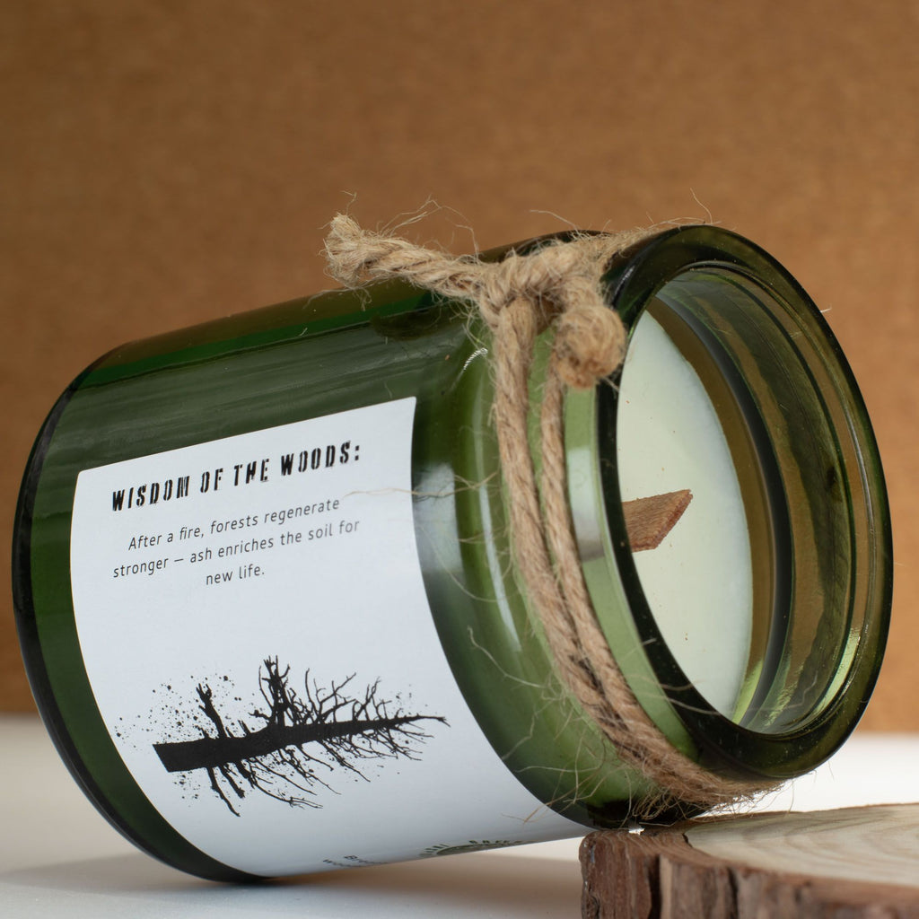 Greenman Woodwick Soy Candle – Ash & Woodsmoke