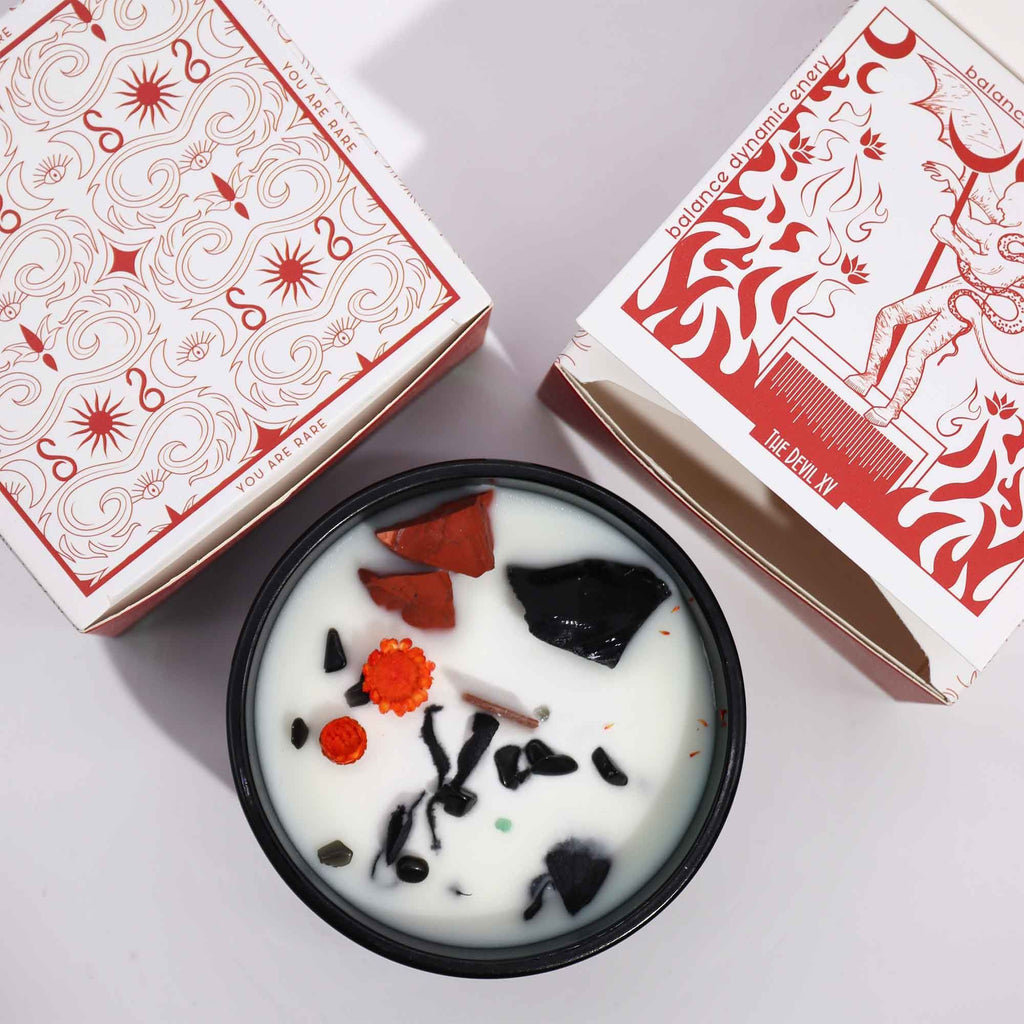 Hop Hare Crystal Magic Flower Candle – The Devil
