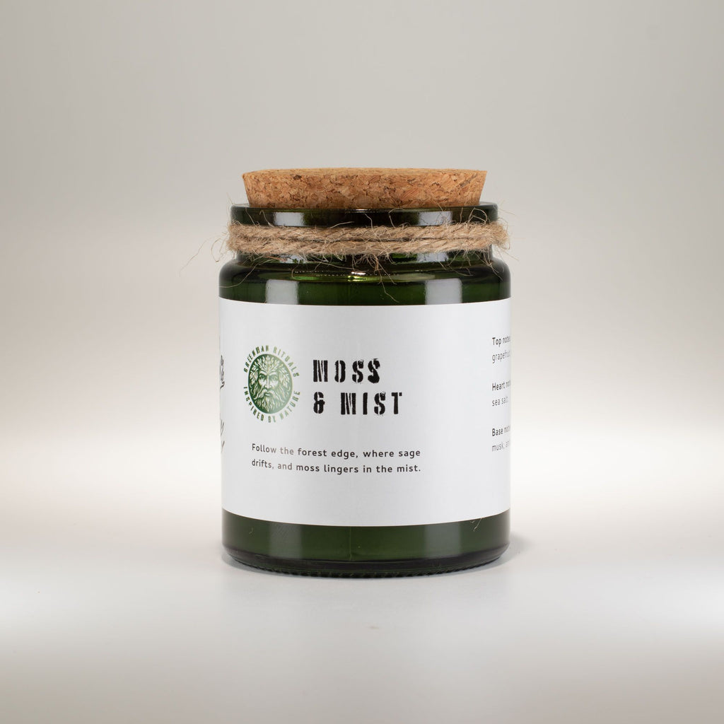 Greenman Woodwick Soy Candle – Moss & Mist