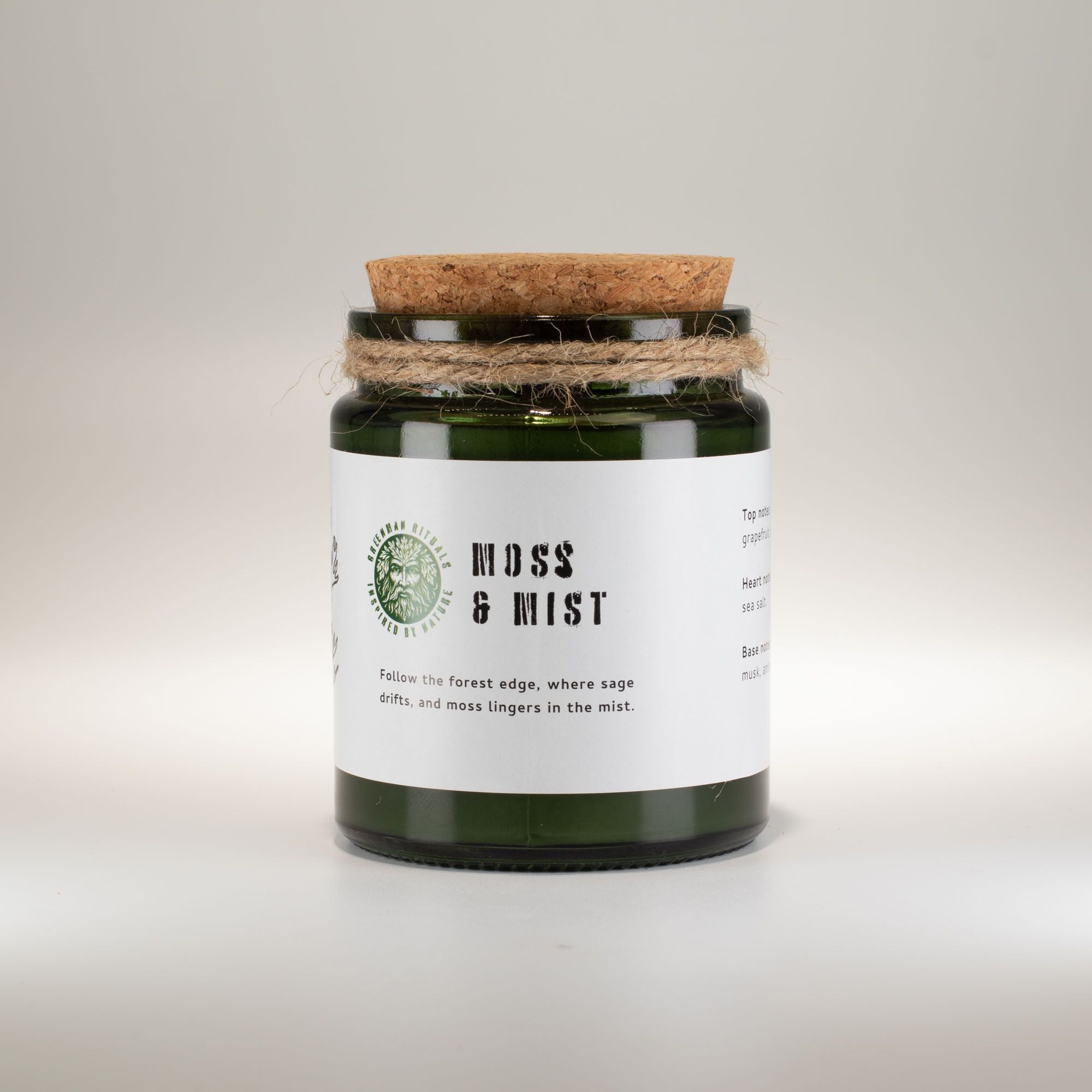Greenman Woodwick Soy Candle – Moss & Mist