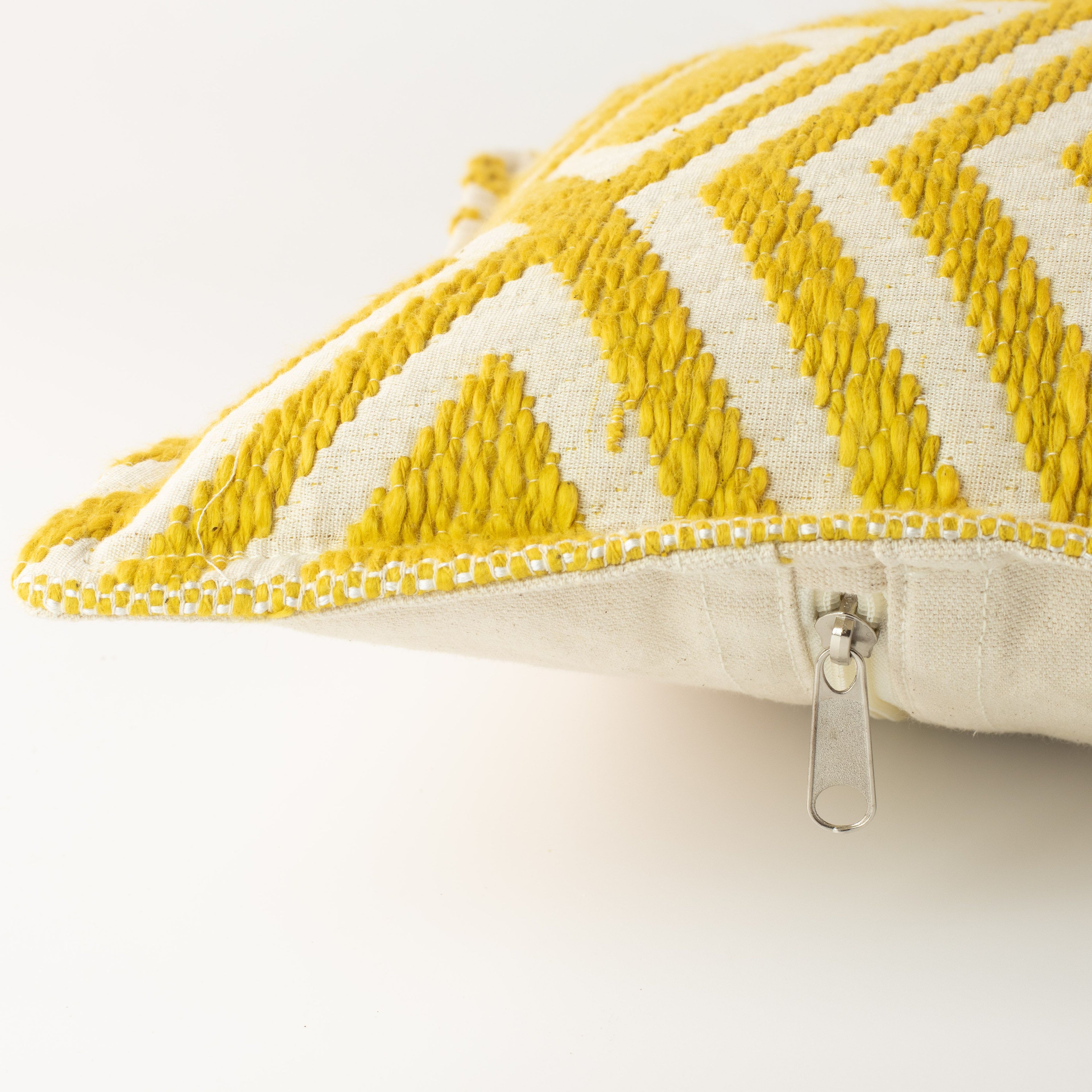 Classic Cushion Cover - Mustard Diamonds - 30x50cm - Lumber Style