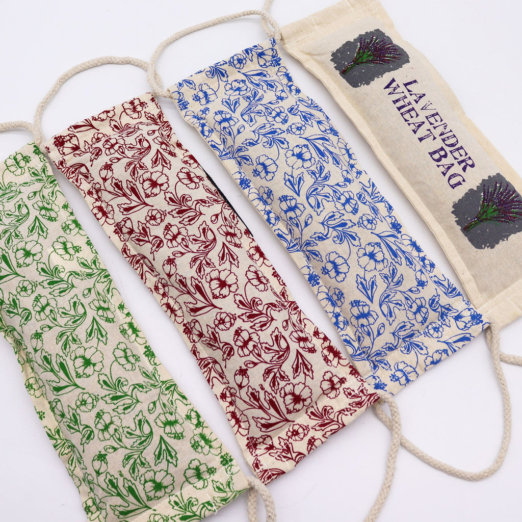 Natural Cotton Wheat Bags – Green
