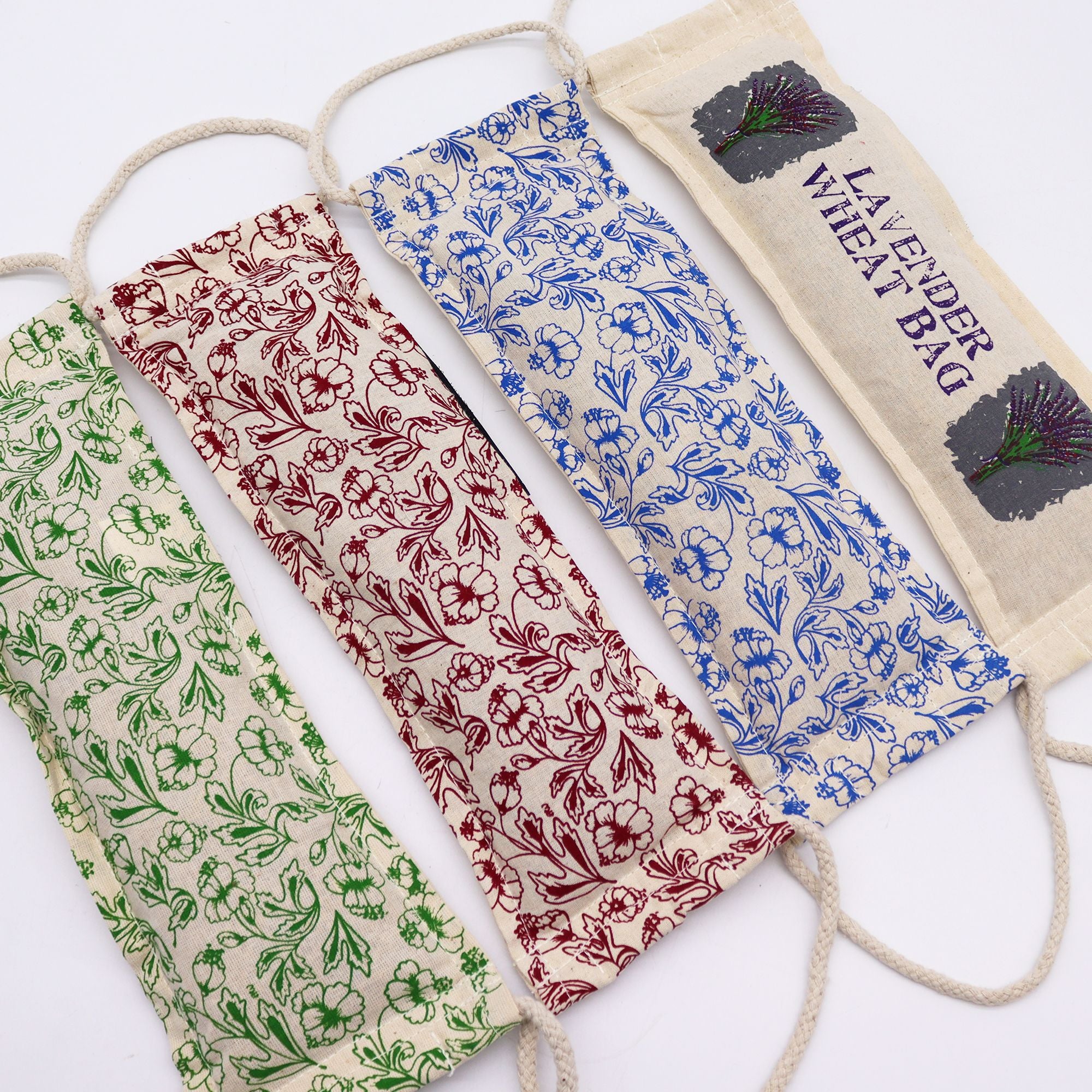 Natural Cotton Wheat Bags – Green