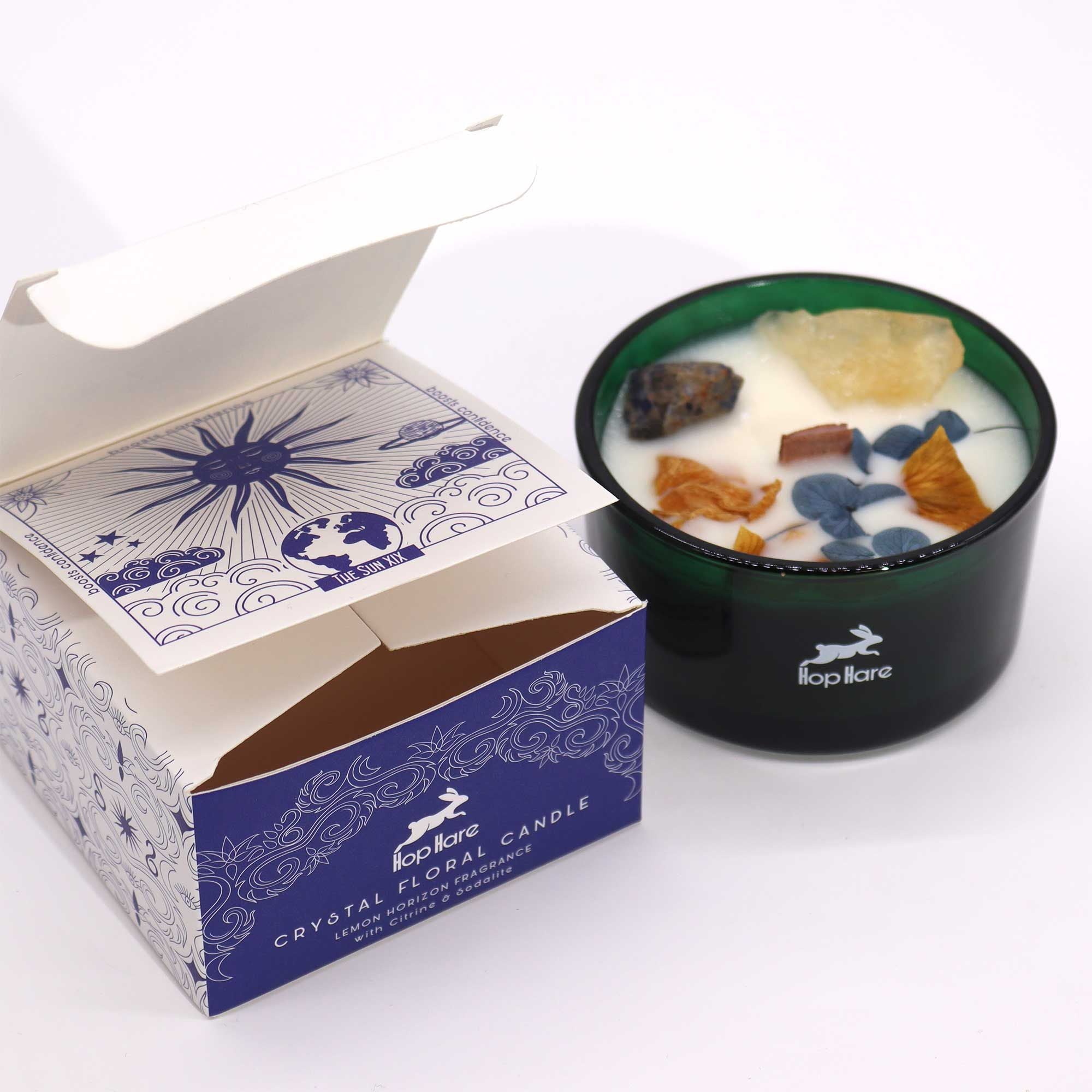 Hop Hare Crystal Magic Flower Candle – The Sun