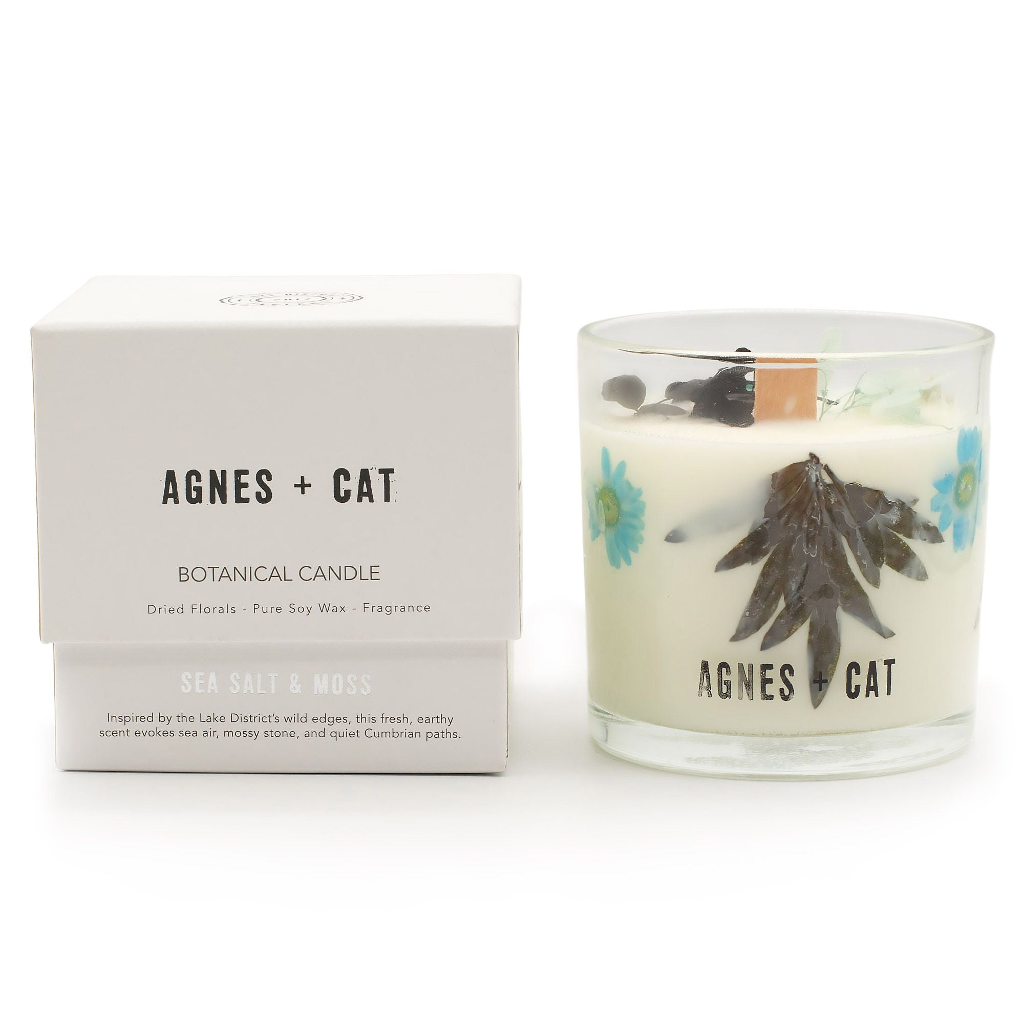 Agnes + Cat Botanical Soy Wax Candle - Sea Salt & Moss
