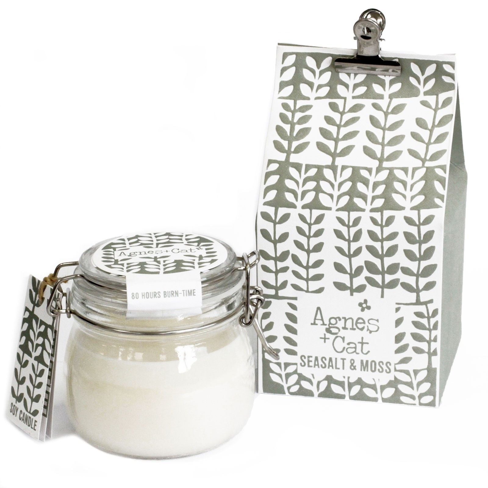 Agnes + Cat Kilner Jar Candle – Seasalt and Moss