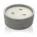 Concrete Wood Wick Candle – Crushed Vanilla & Orange (Large)