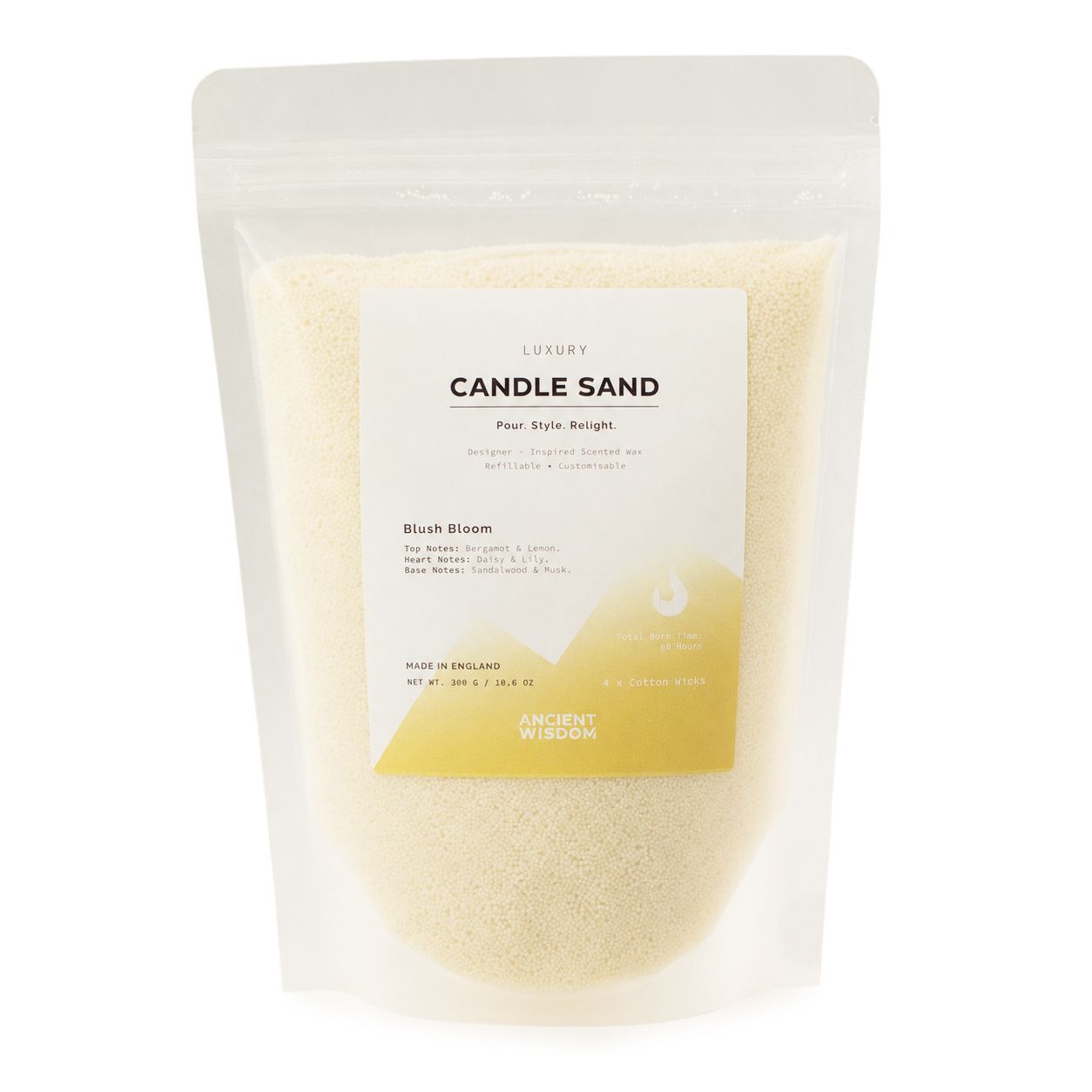 Candle Sand – Warm Honey Blush Bloom
