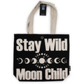 Nomad Sari Iconic Classic Tote Bag - Stay Wild, Mood Child - Black & Natural 10oz