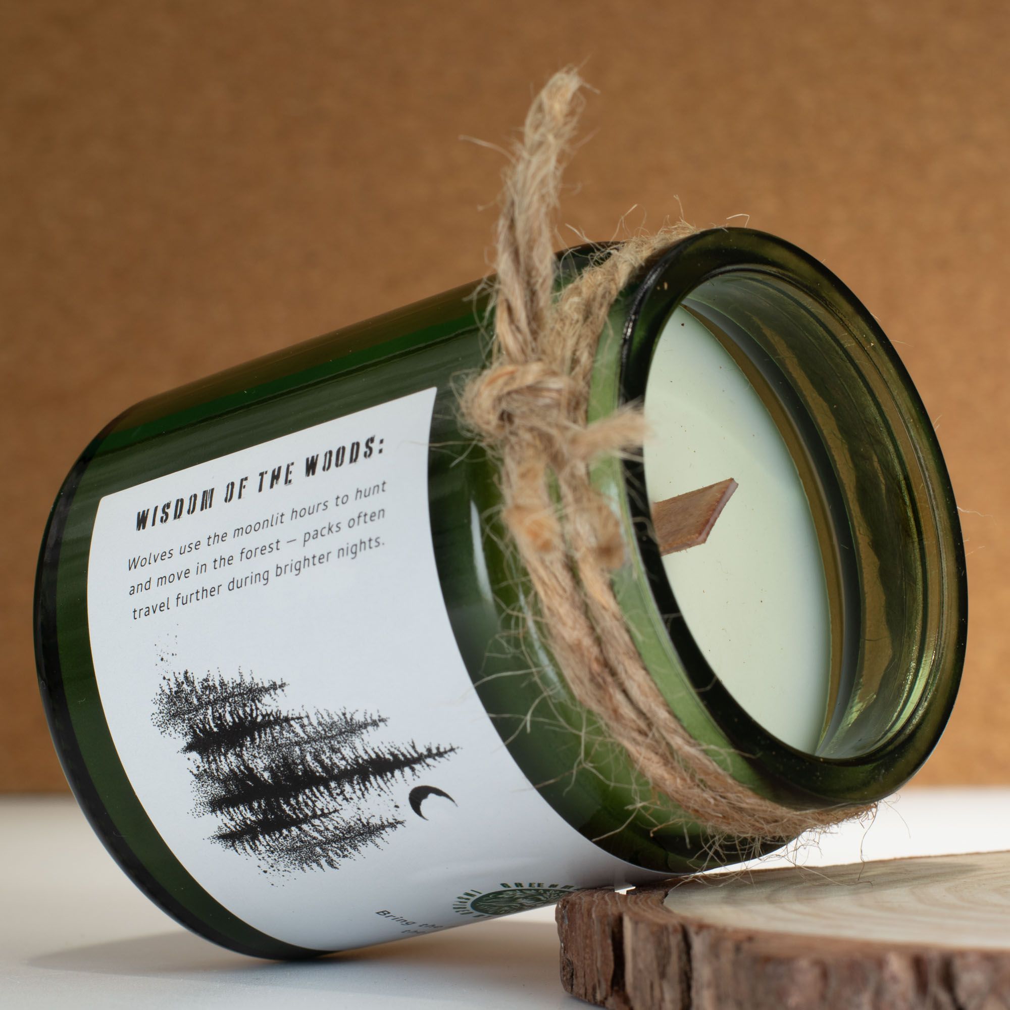 Greenman Woodwick Soy Candle – Wolf's Moon