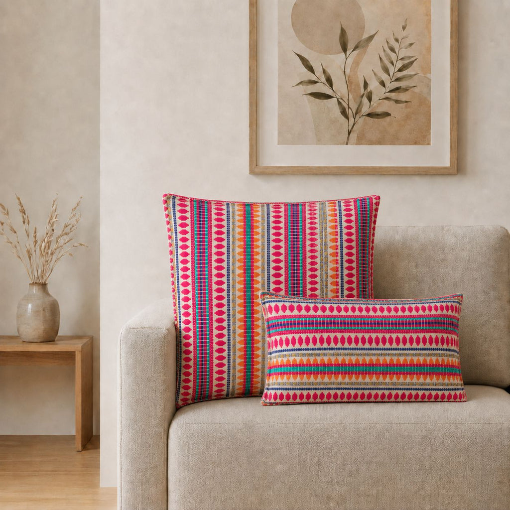 Classic Cushion Cover - Neon Stripes - 30x50cm - Lumber Style