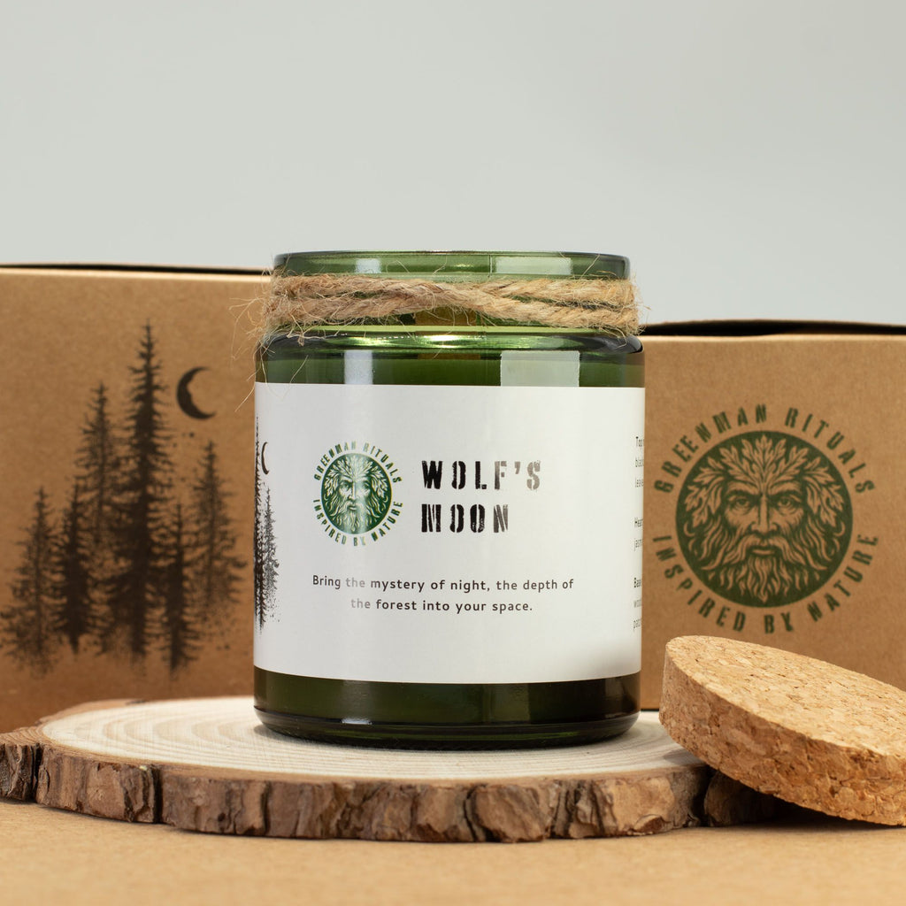 Greenman Woodwick Soy Candle – Wolf's Moon