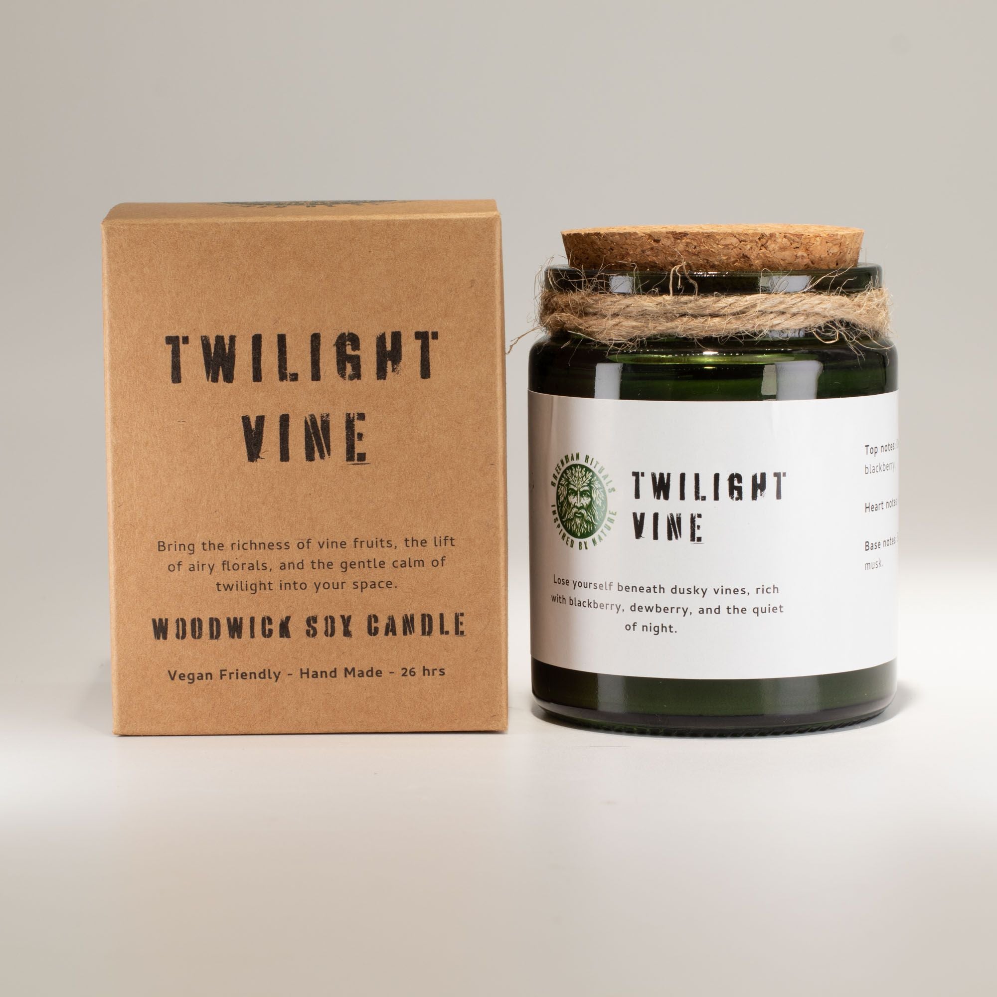 Greenman Woodwick Soy Candle – Twilight Vine