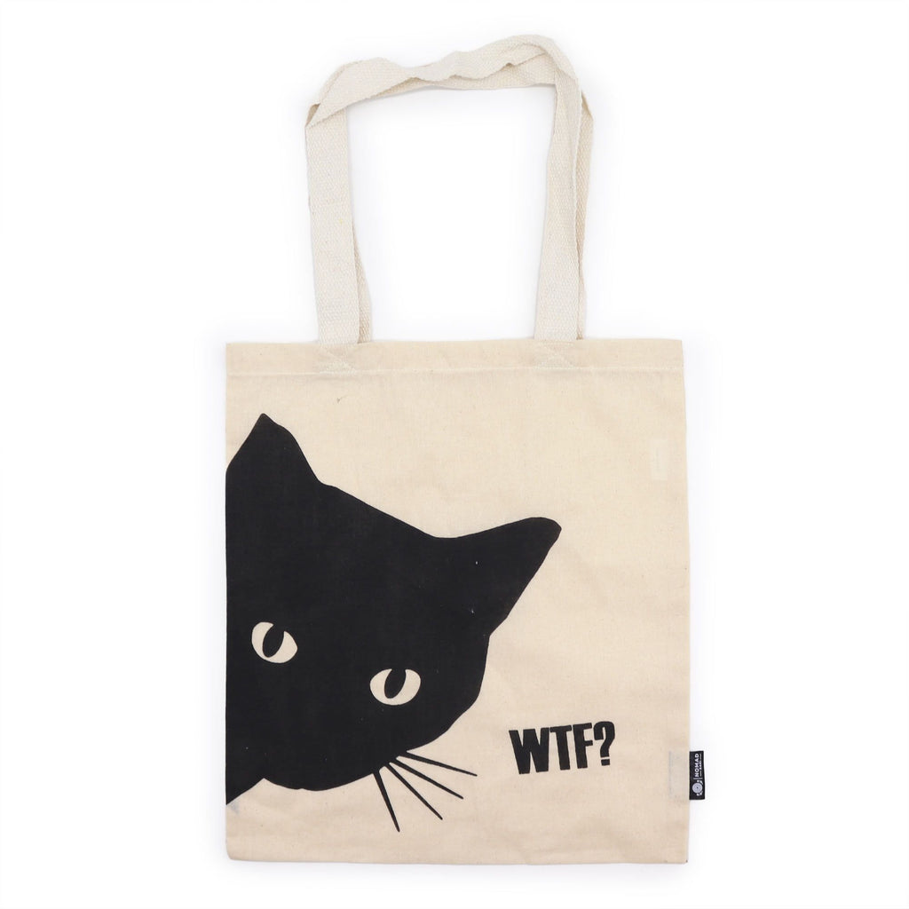 Nomad Sari Iconic Basic Tote Bag - Black Cat - Natural 4oz