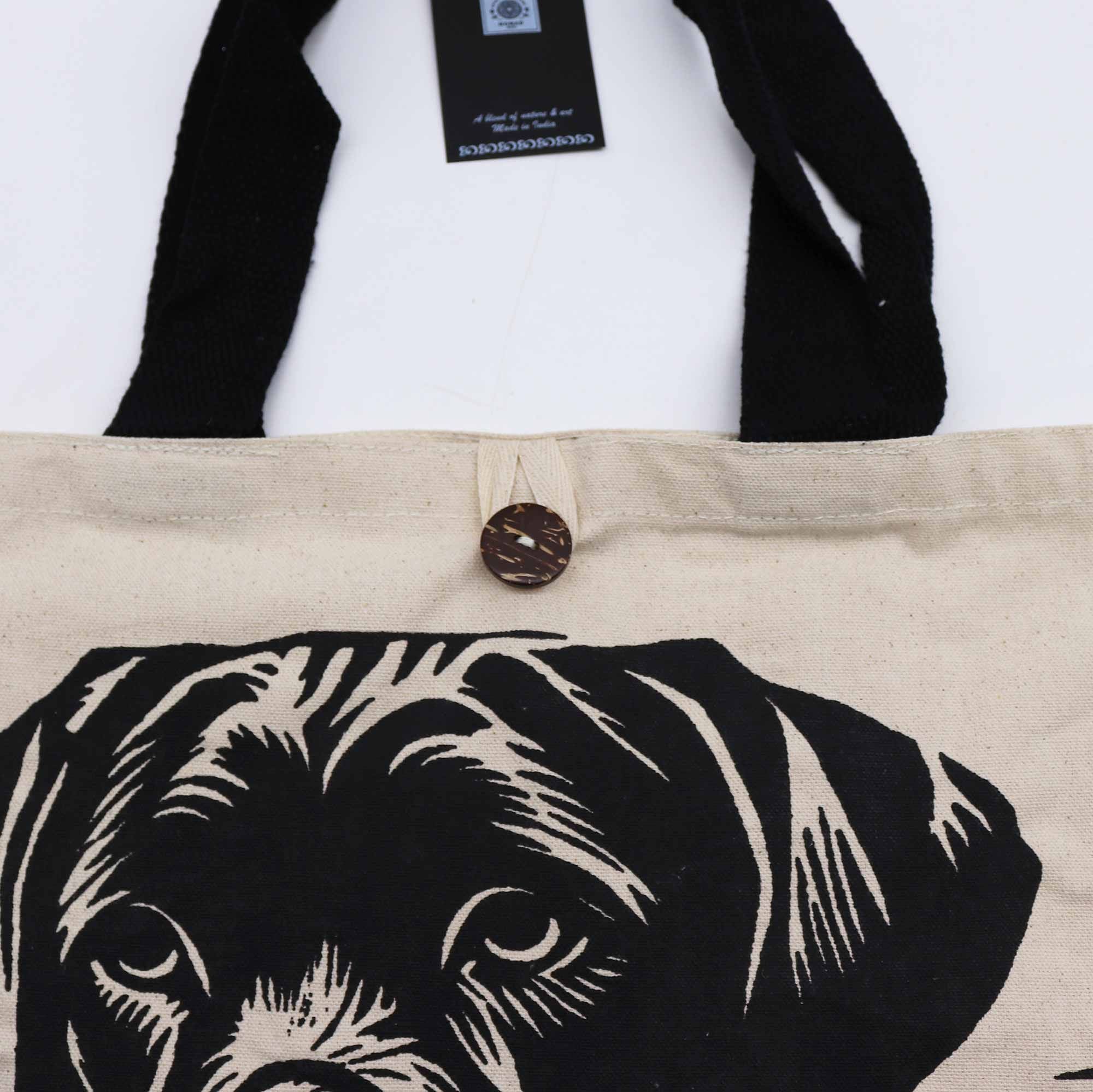 Nomad Sari Iconic Classic Tote Bag - It's a Dog's Life - White 10oz