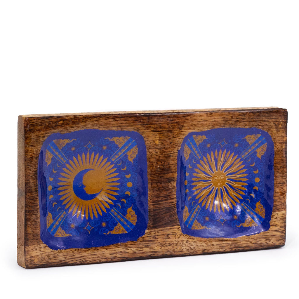 Hop Hare Enamelled Double Trinket Tray - Sun & Moon