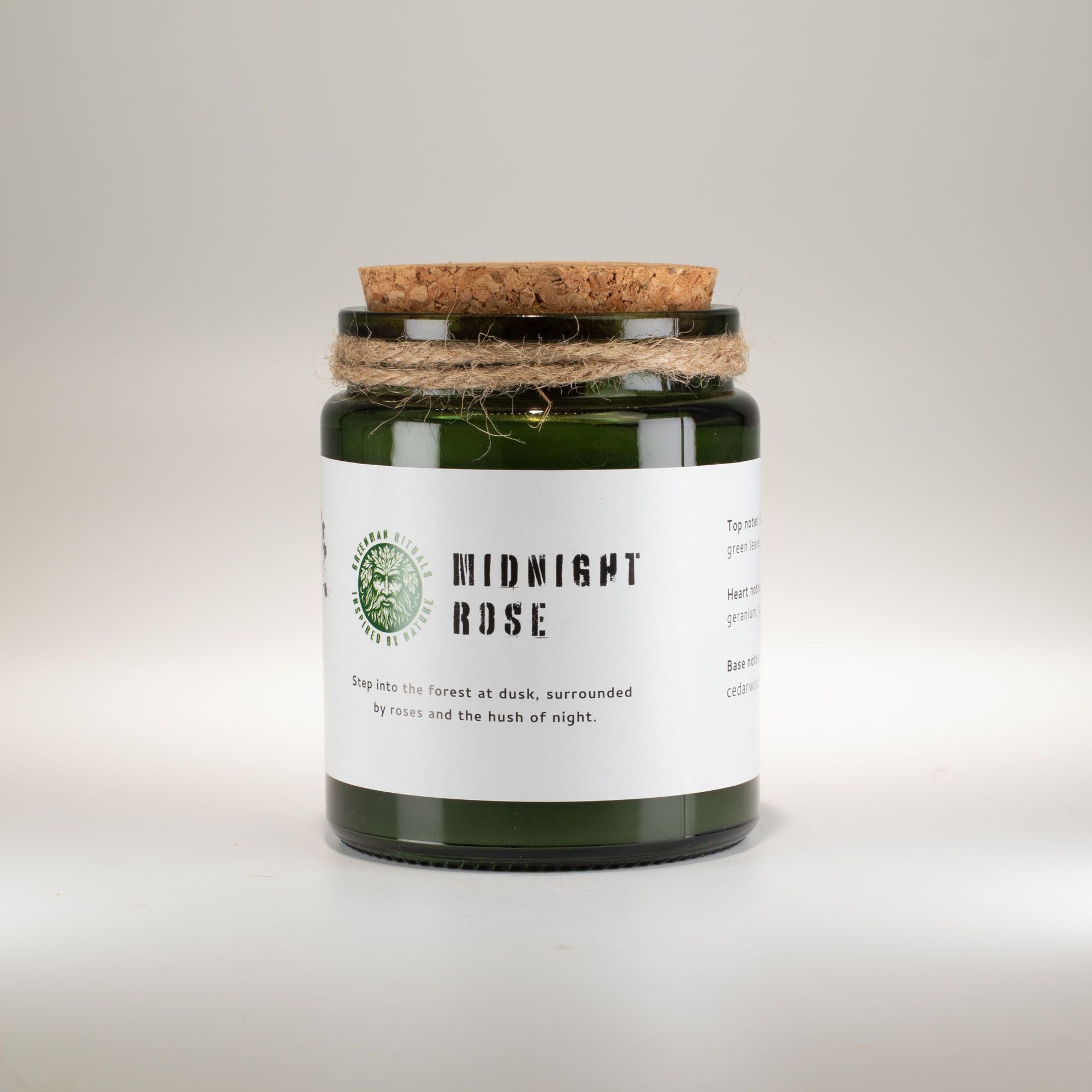 Greenman Woodwick Soy Candle – Midnight Rose