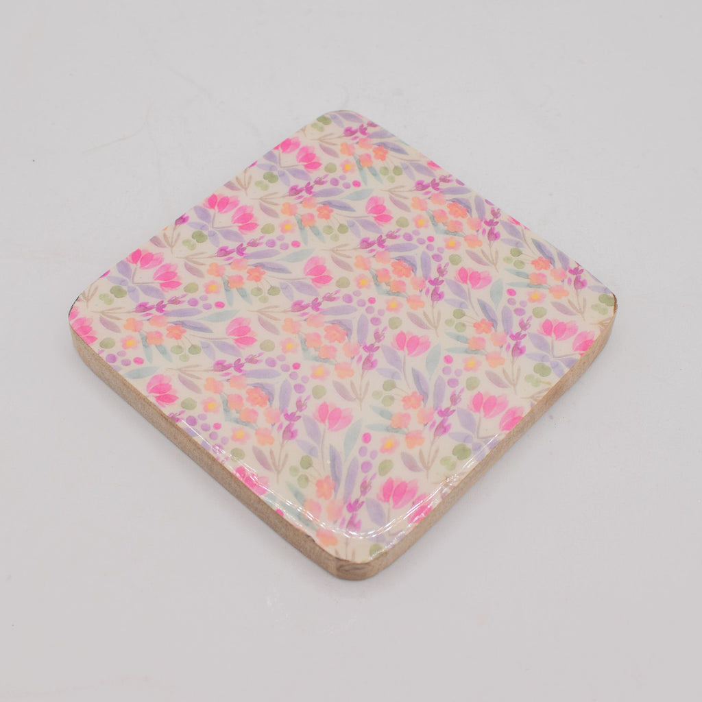 Set of 4 Square Coasters - Pretty Floral