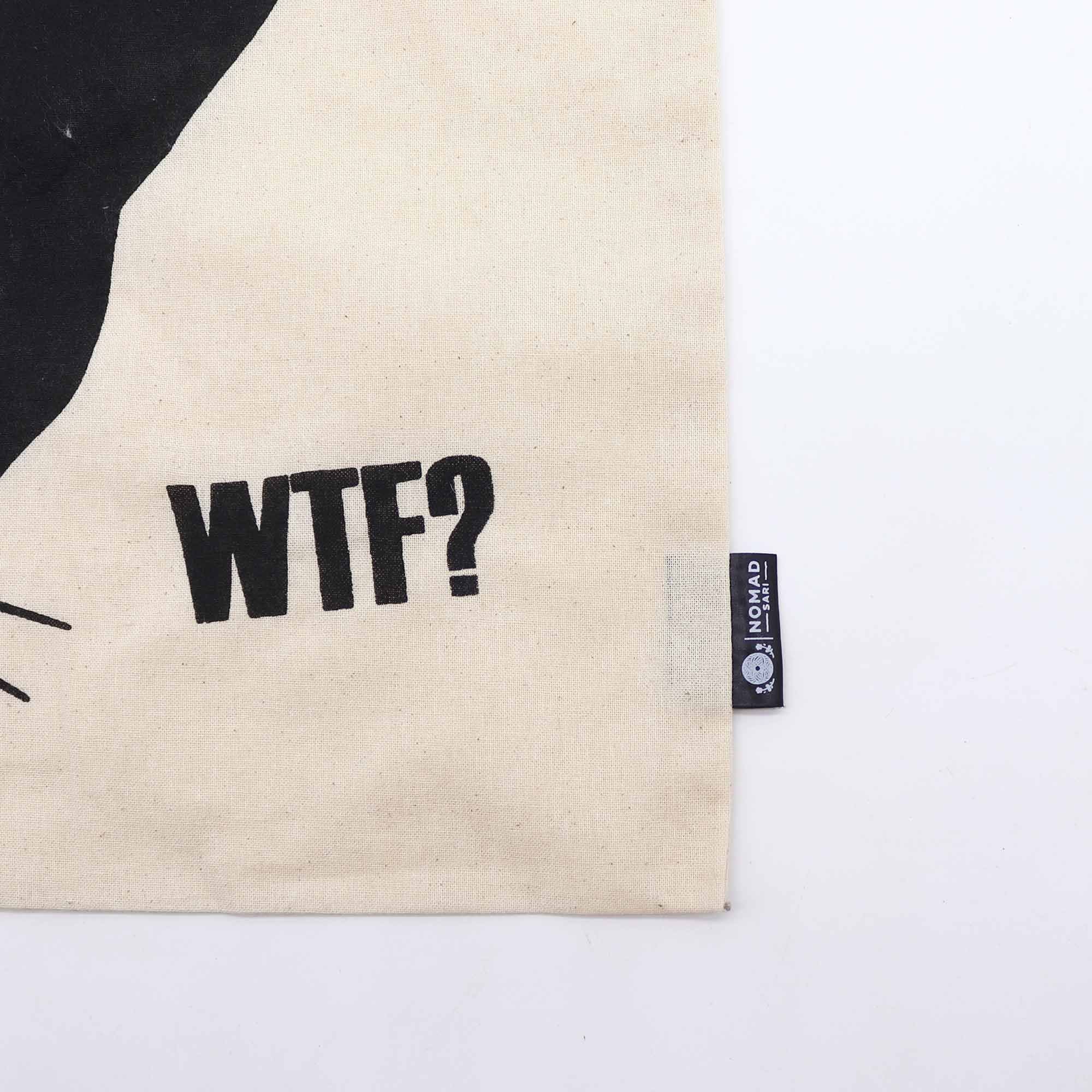 Nomad Sari Iconic Basic Tote Bag - Black Cat - Natural 4oz