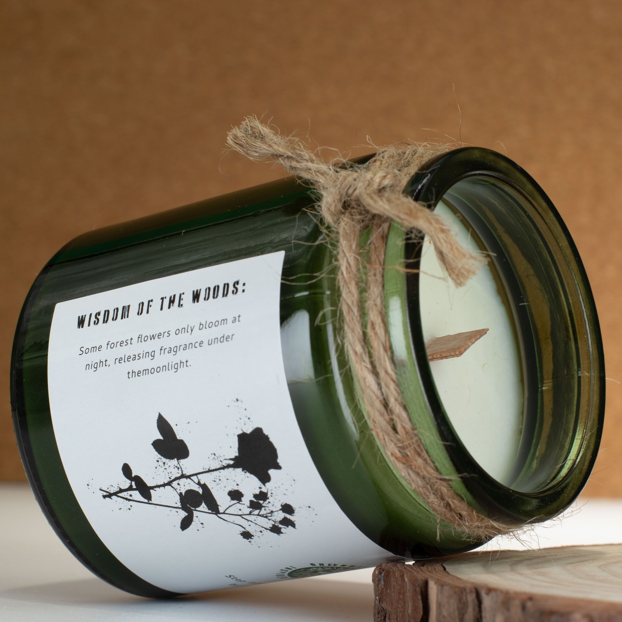 Greenman Woodwick Soy Candle – Midnight Rose
