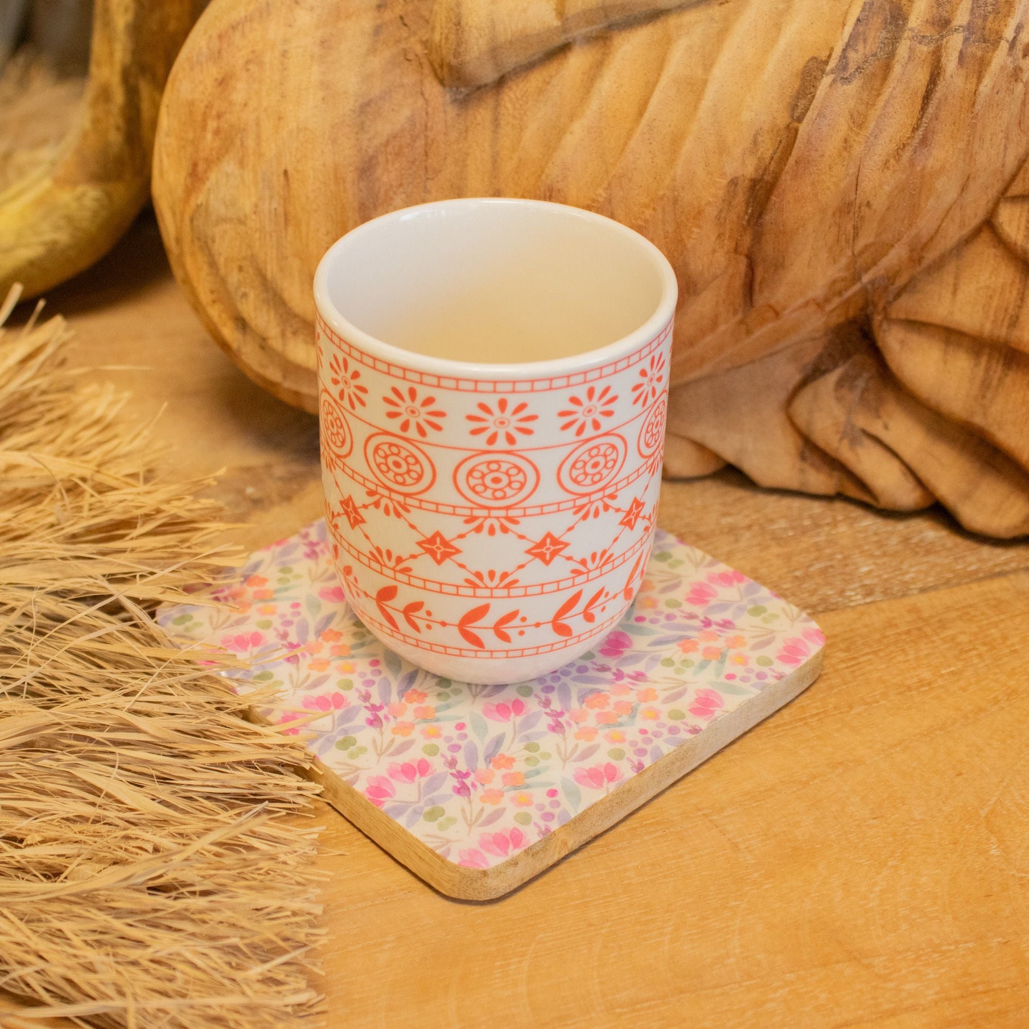 Set of 4 Square Coasters - Pretty Floral