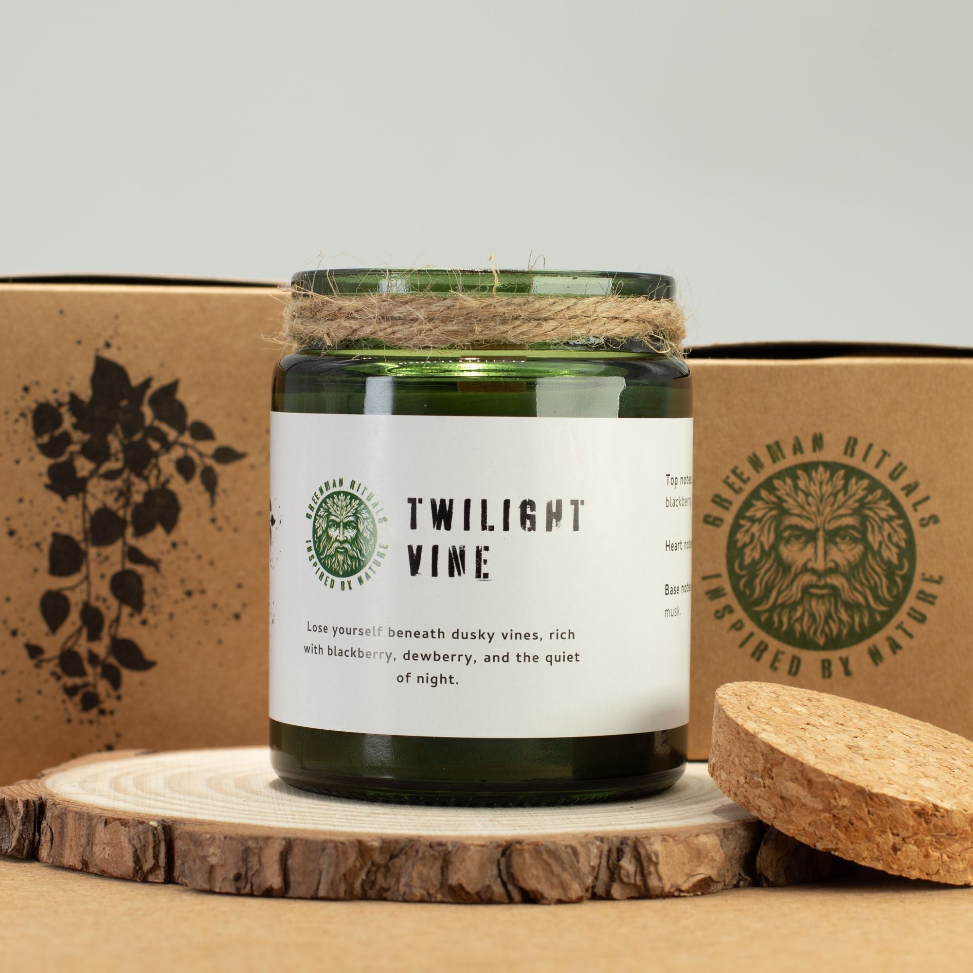 Greenman Woodwick Soy Candle – Twilight Vine